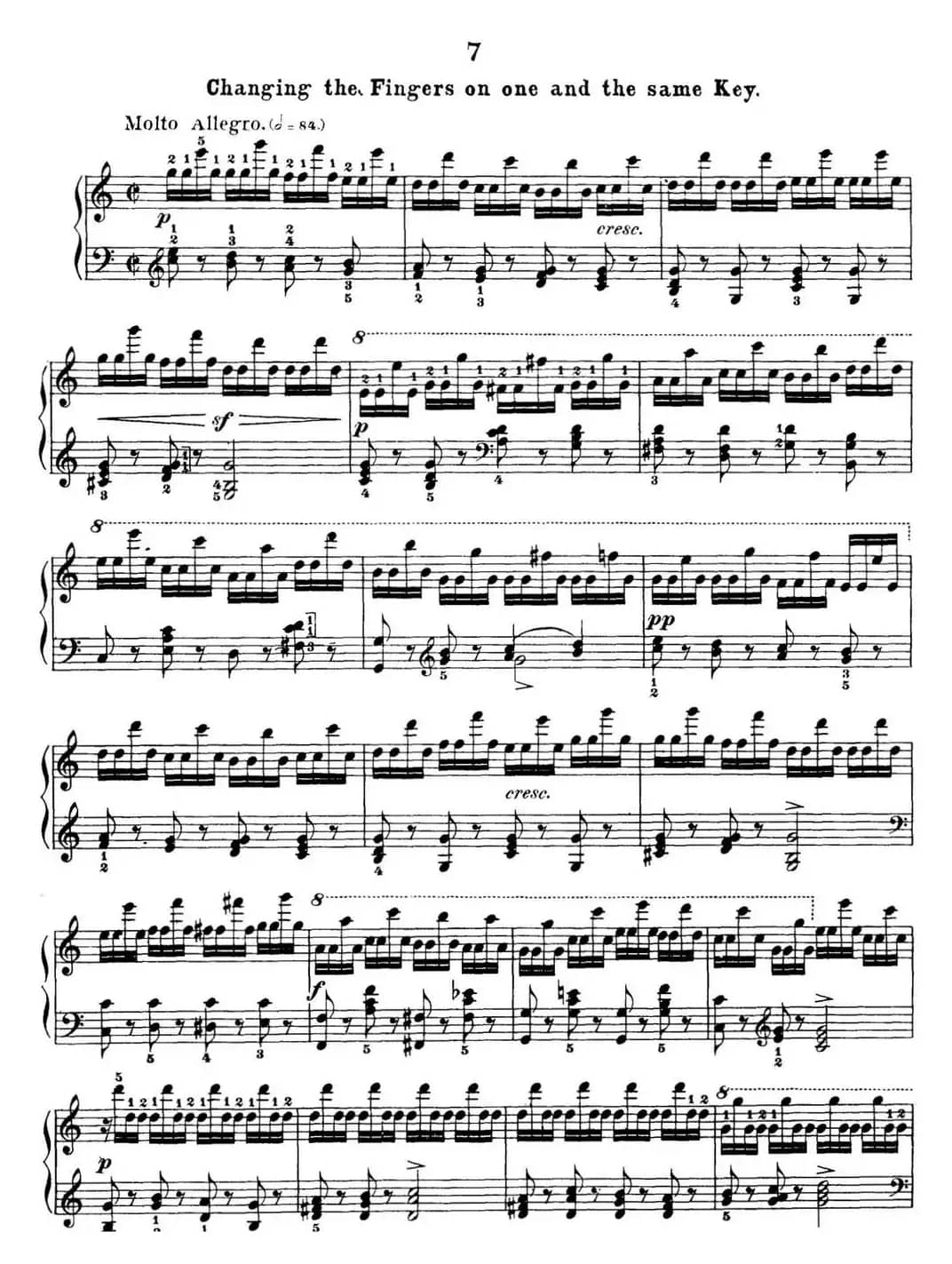 50首车尔尼Op.740钢琴手指灵巧技术练习曲（NO.7）