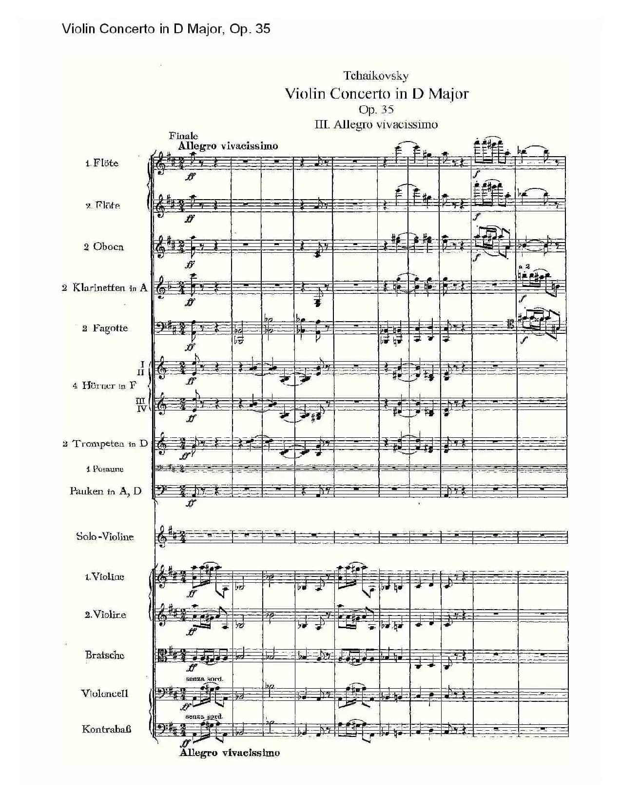 D大调小提琴协奏曲, Op.35第三乐章（一）