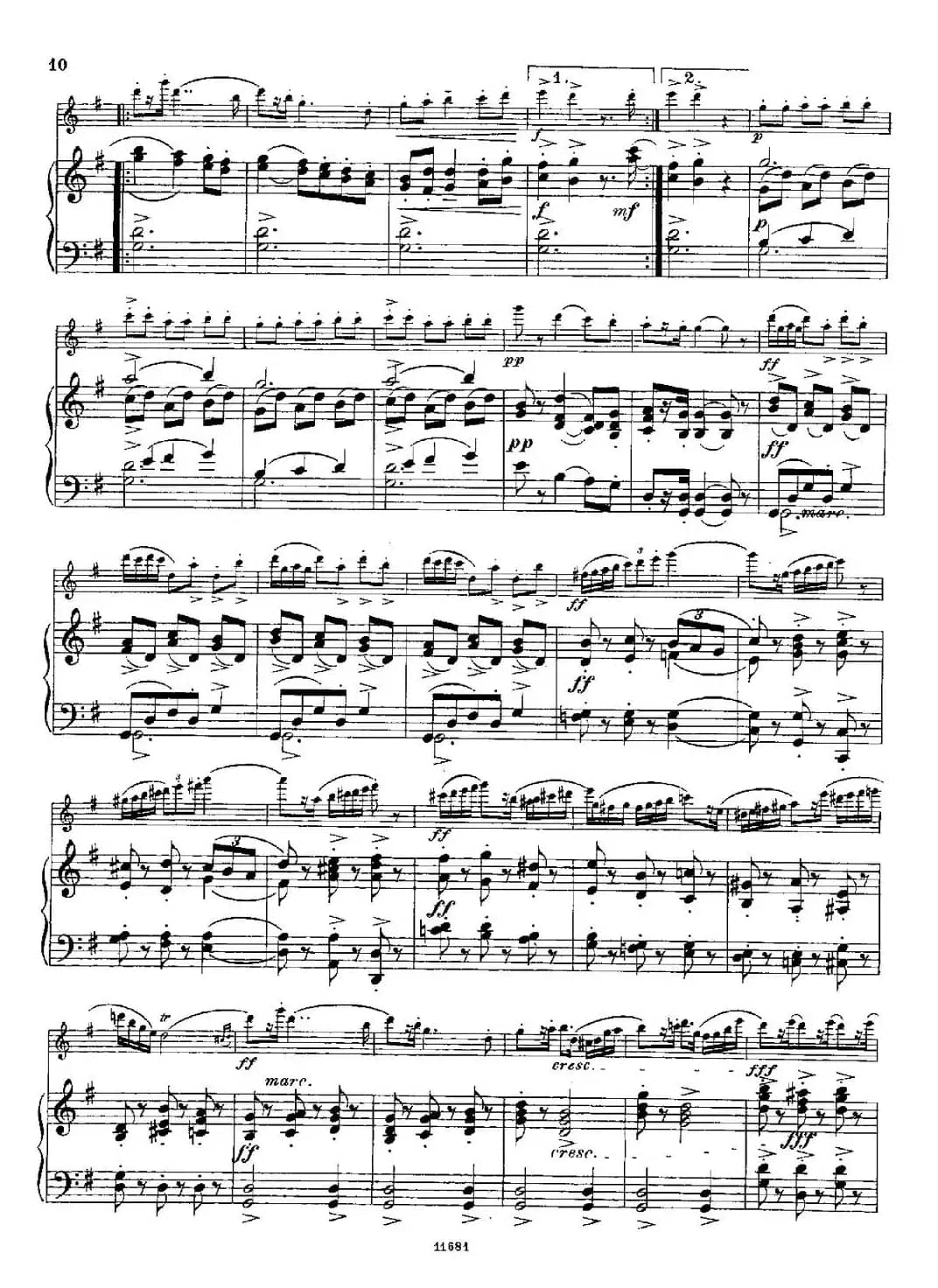 Fantaisies nationales. Suedois.（Op.59 No.4）（长笛+钢琴伴奏）