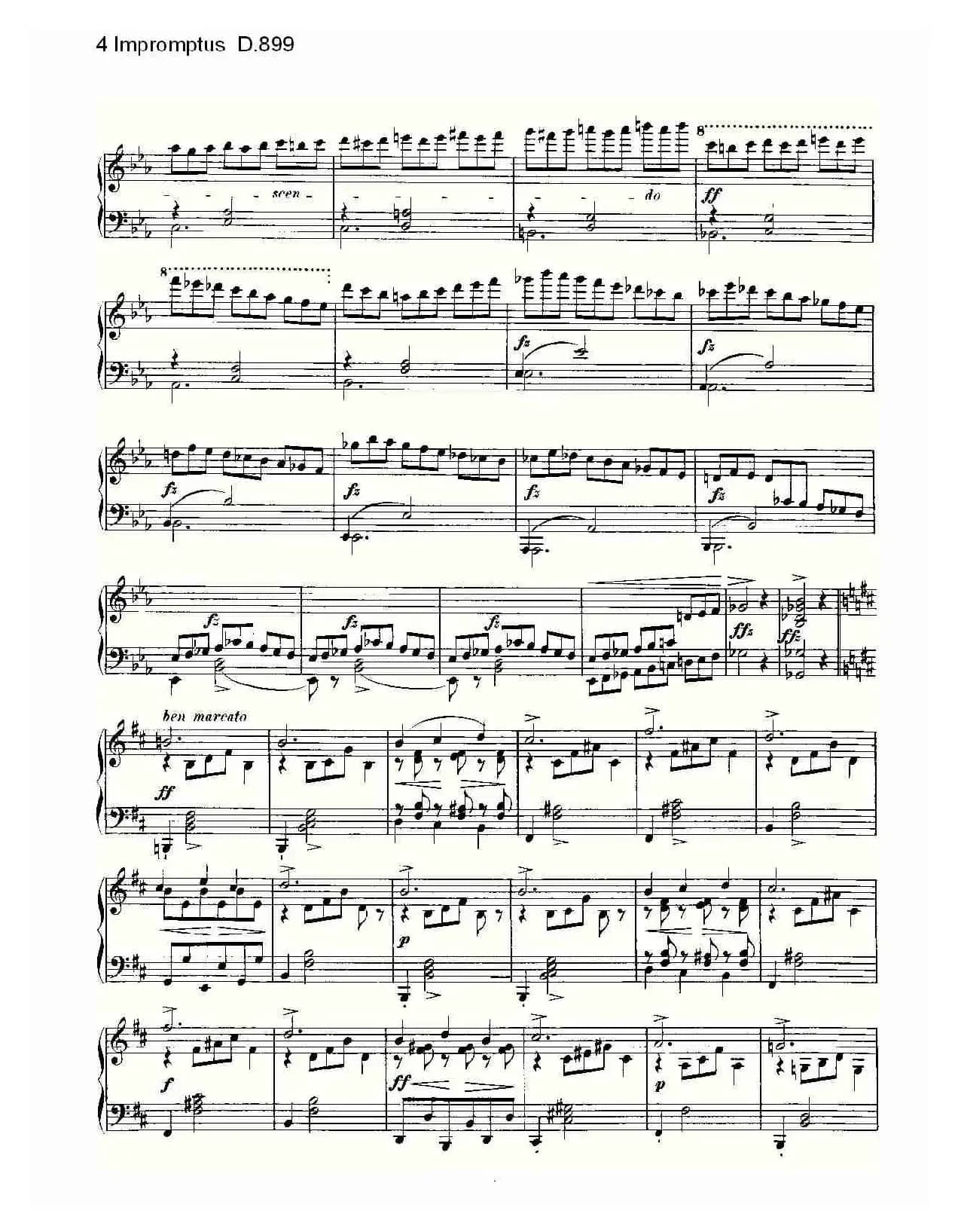 4 Impromptus D.899（4人即兴演奏 D.899）