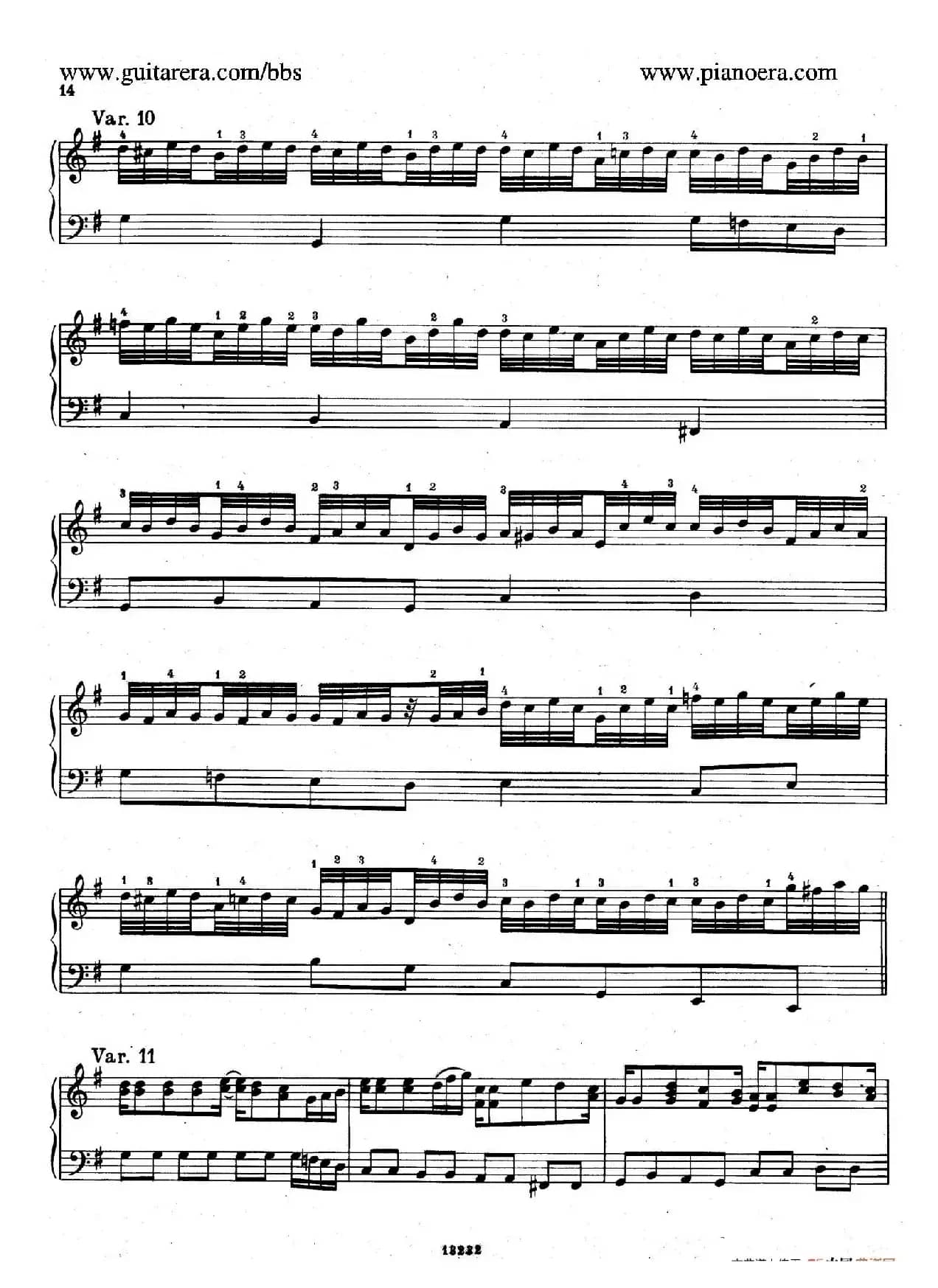 Variations on the Russian Song（俄国民歌主题变奏曲）