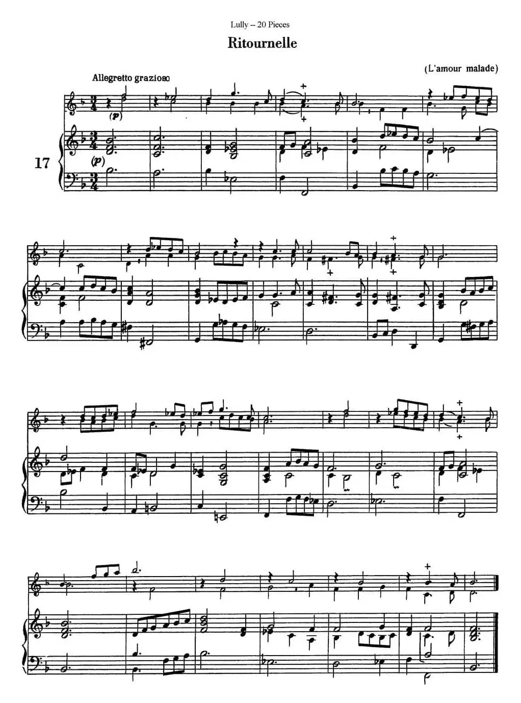 卢黎20首长笛附带钢琴伴奏曲