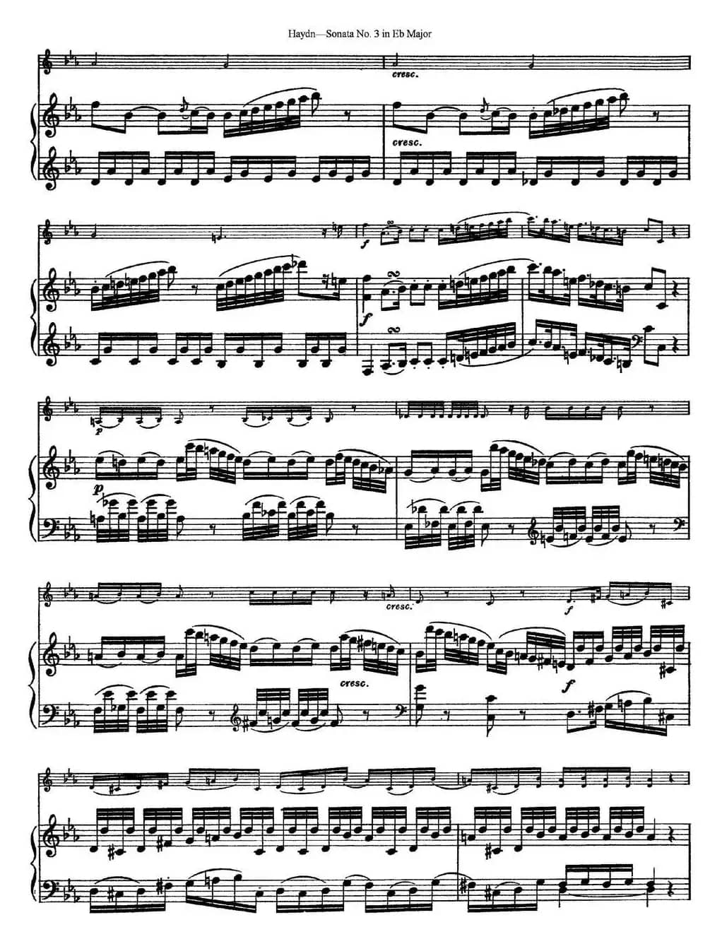 Violin Sonata No.3 in Eb Major（小提琴+钢琴伴奏）