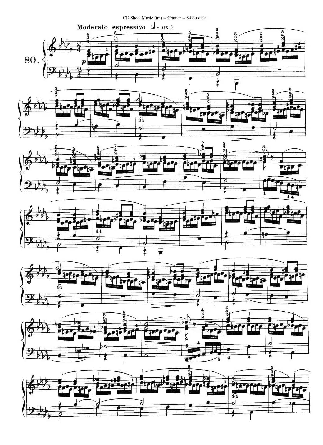 Cramer - 84 exercices（76—80）（克拉莫84首钢琴练习曲）