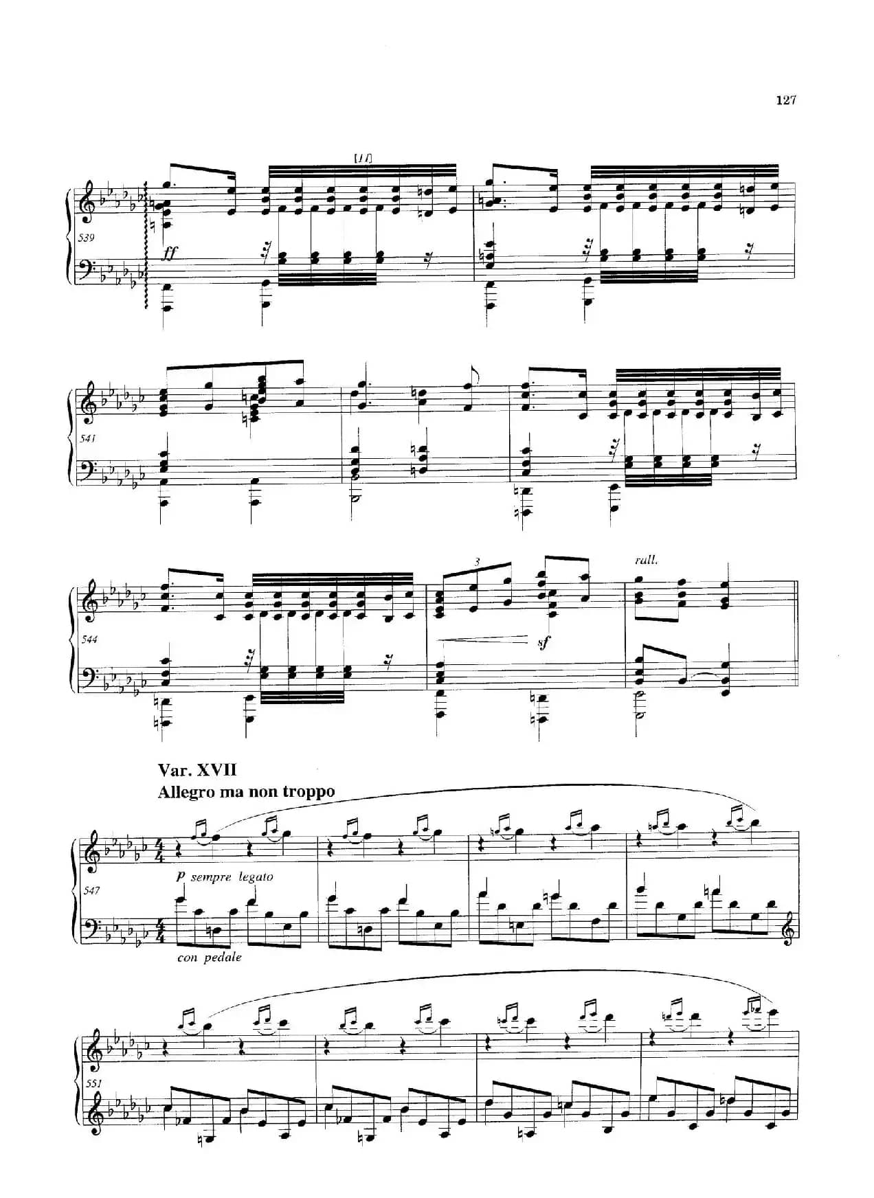 Variations and Fuge in e-flat Minor Op.23（降e小调主题变奏与赋格）