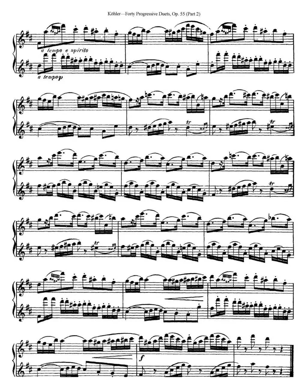 柯勒40首长笛提高练习曲OP.55（二重奏）（NO.13）