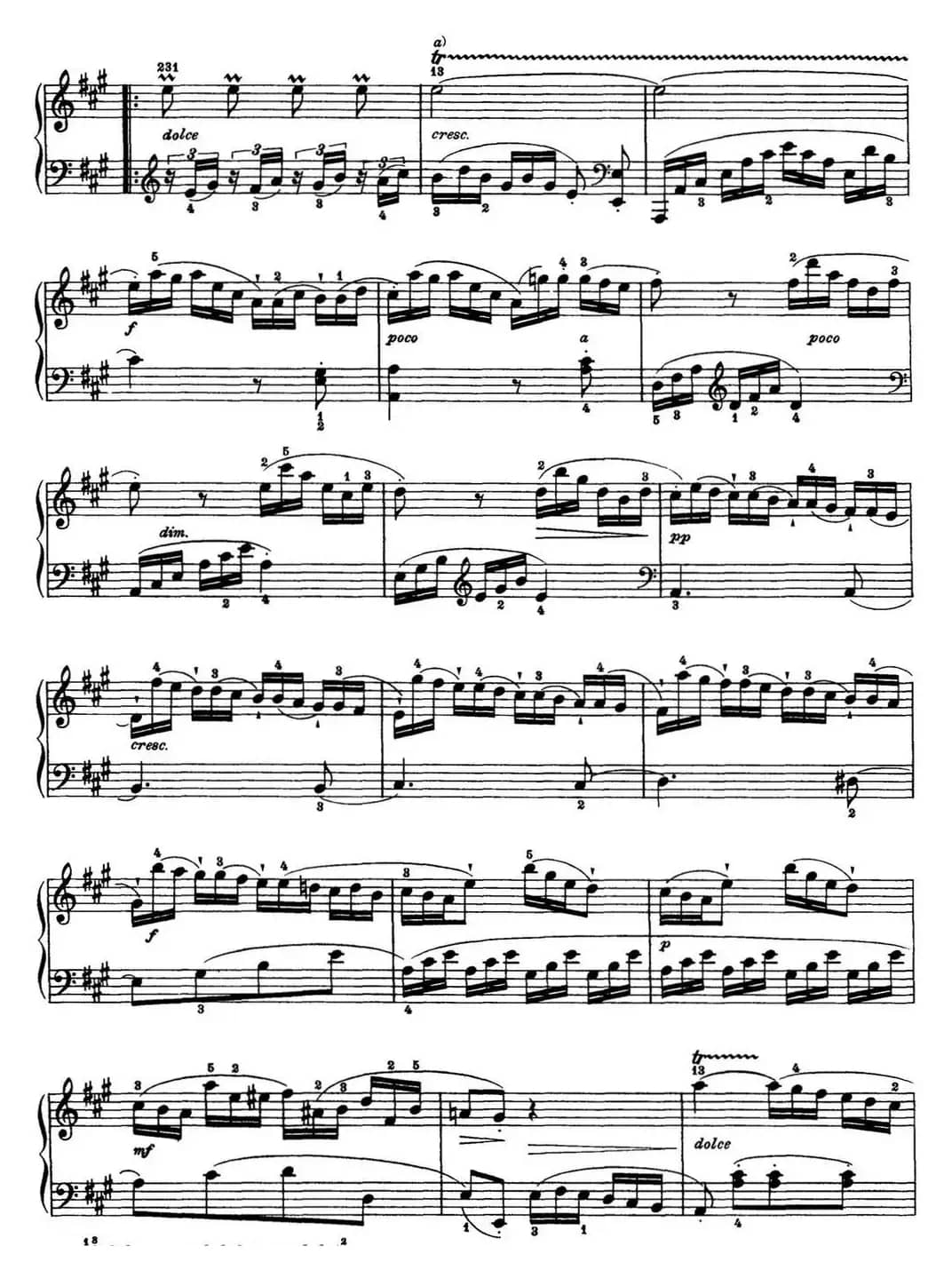 海顿 钢琴奏鸣曲 Hob XVI 12 Divertimento A major