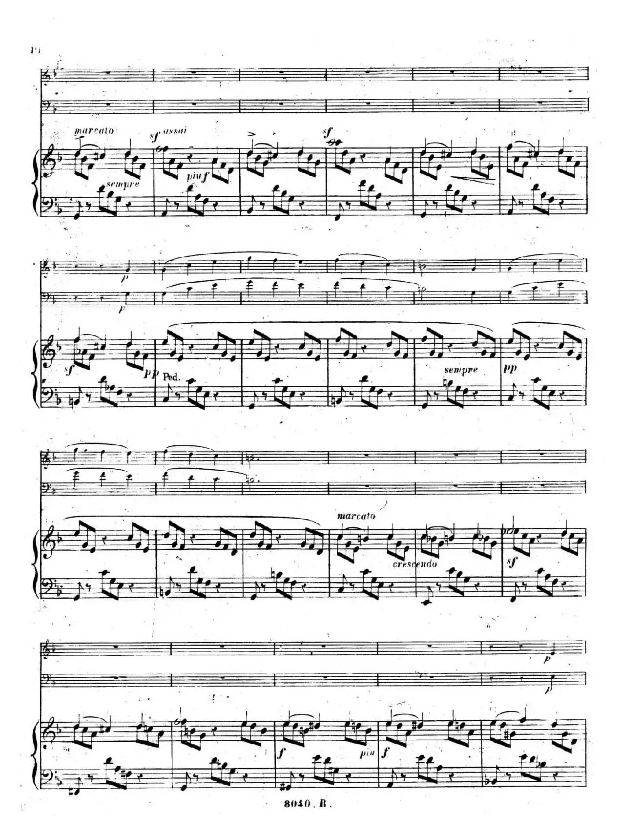 Piano Trio No.1 in d Minor Op.49（d小调第一钢琴三重奏·第一乐章）