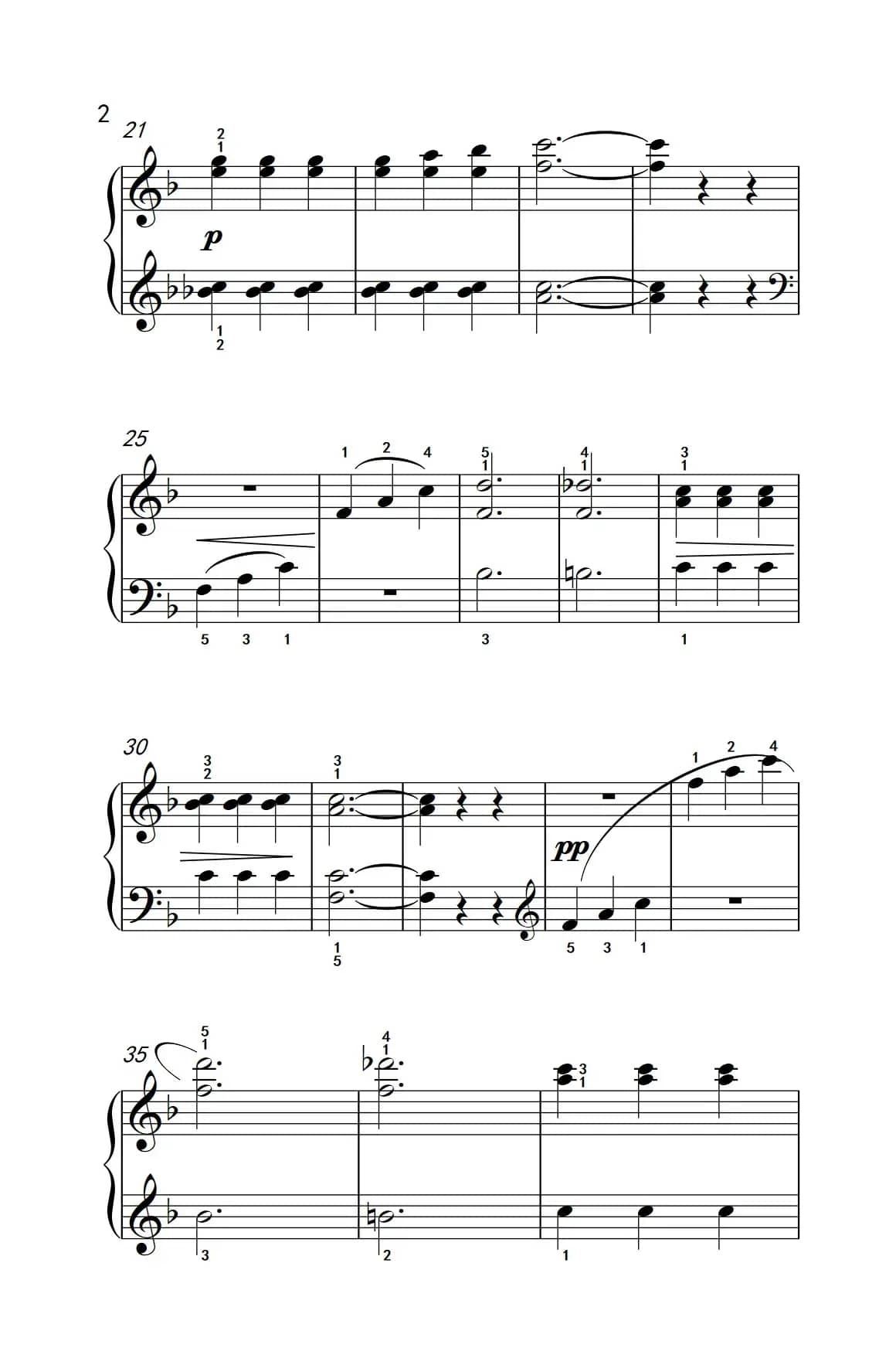 晚钟 前臂弹奏和弦（约翰·汤普森 成人钢琴教程 第一册）