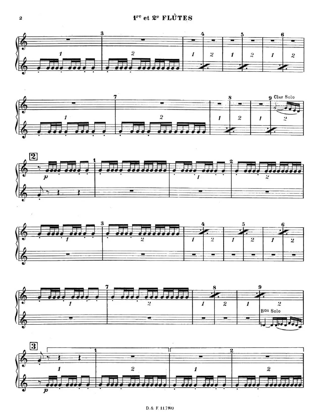 BOLERO（波莱罗）（交响乐长笛分谱）