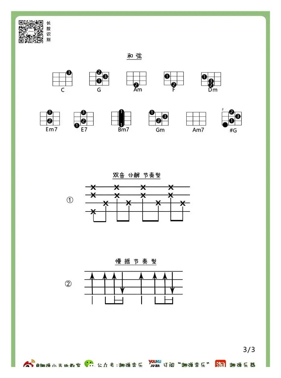 听爸爸的话（尤克里里谱）