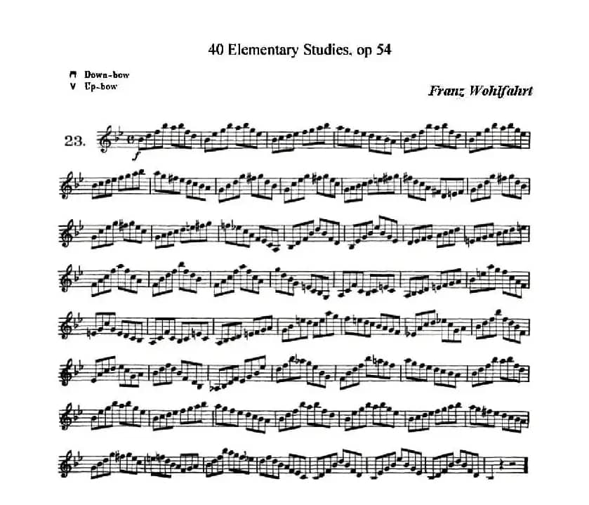 40首小提琴初级技巧练习曲之23