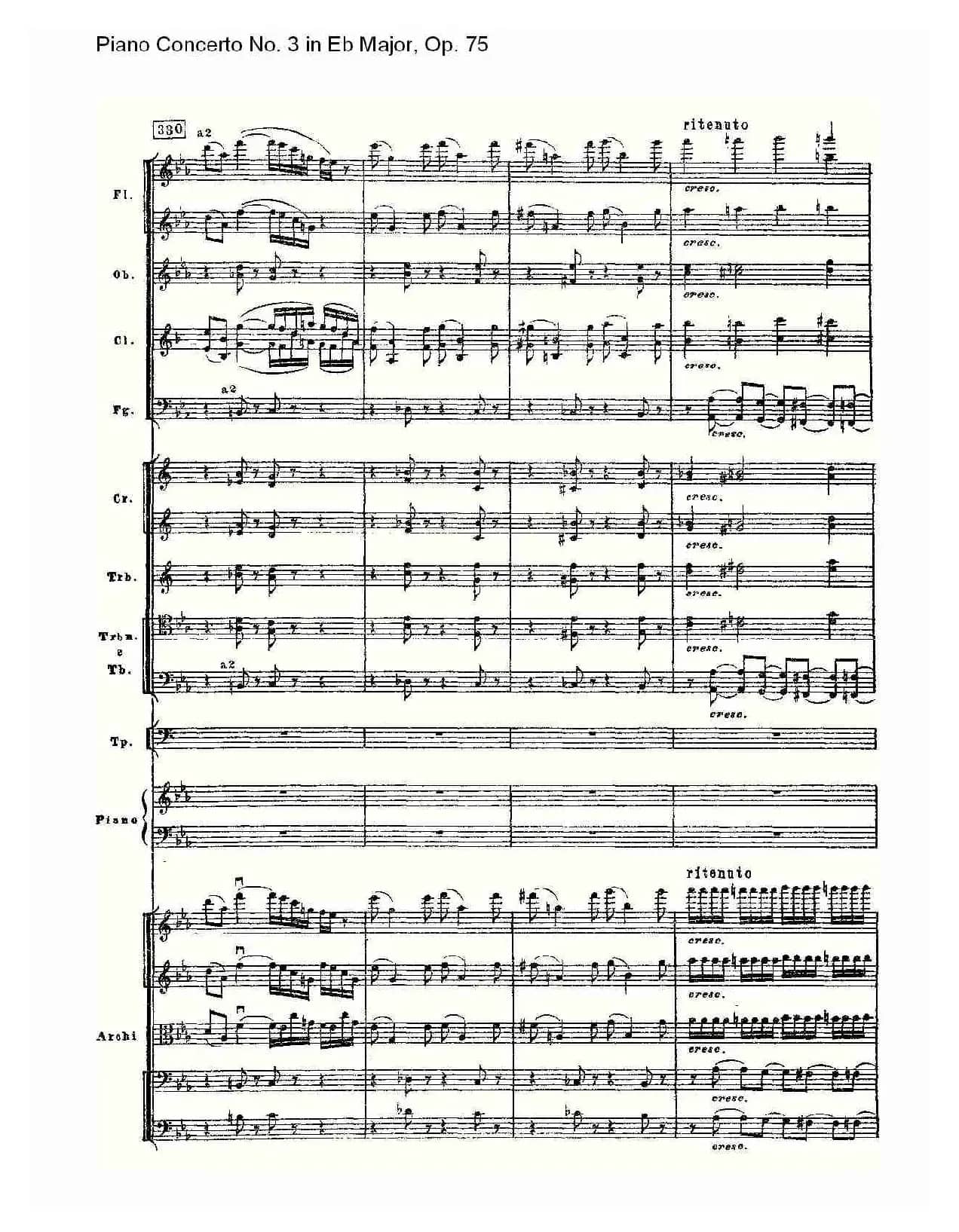 Piano Concerto No.3 in Eb Major, Op.75（Eb大调第三钢琴协奏）