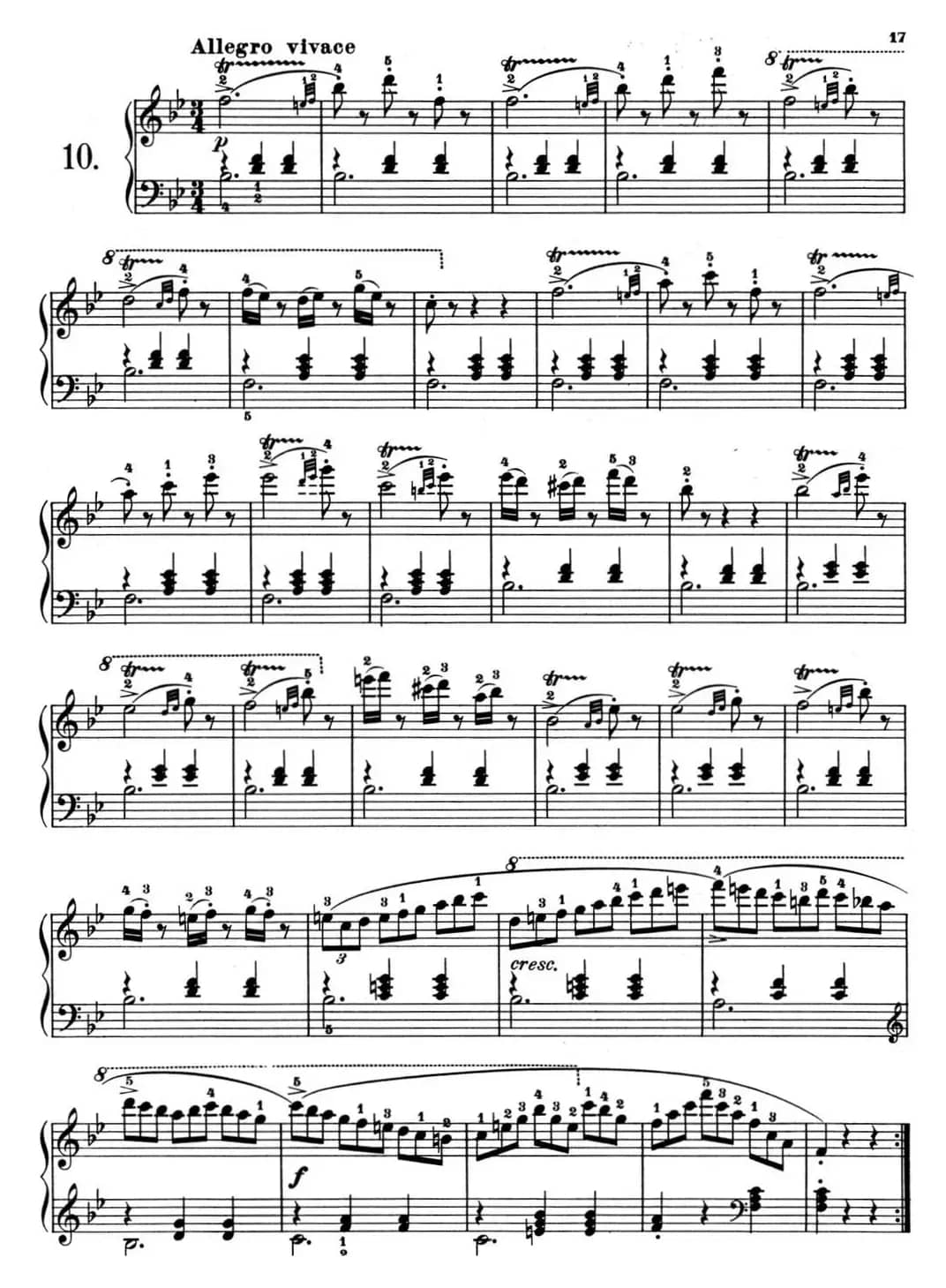 25首车尔尼Op.748练习曲（NO.10）