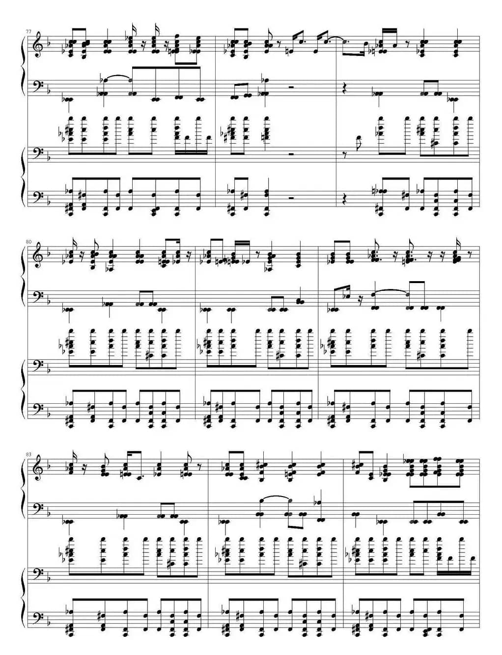 思慕的人（双钢琴）