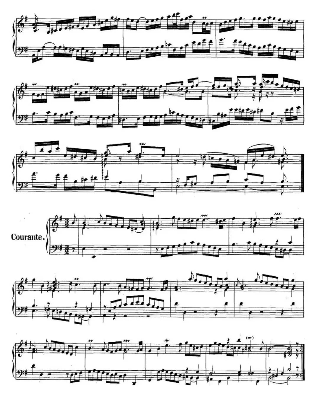 英国组曲No.5 巴赫 e小调  5th Suite BWV 810