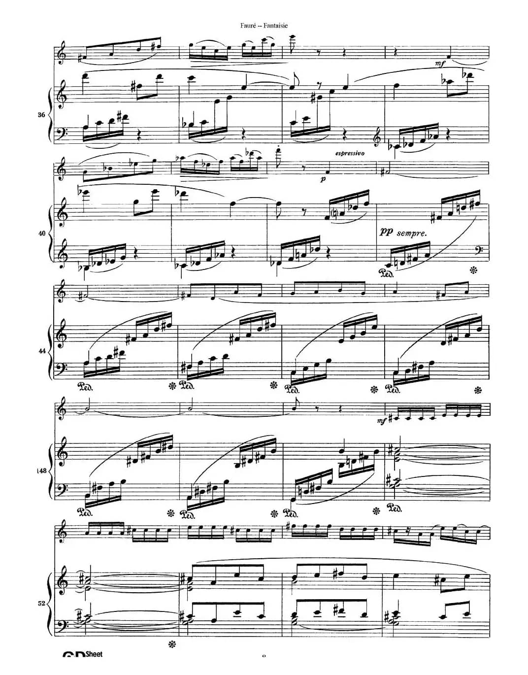 Fantaisie Op.79（幻想曲 作品79号）（长笛+钢琴伴奏）