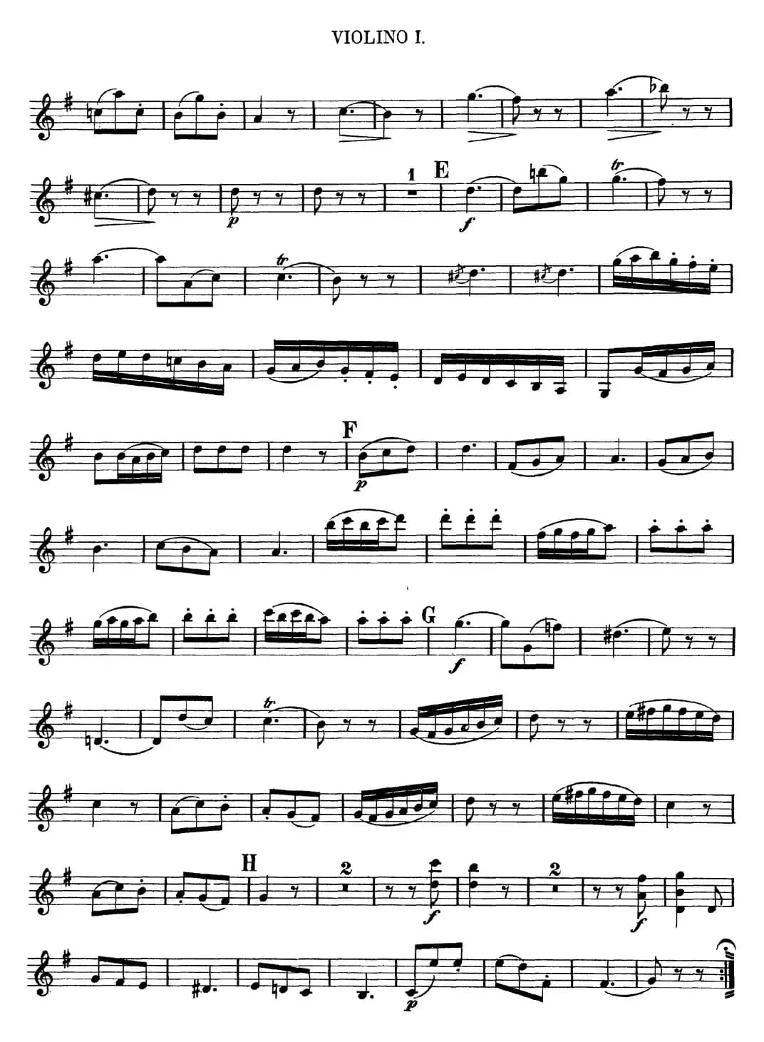 Mozart《Quartet No.3 in G Major,K.156》（Violin 1分谱）