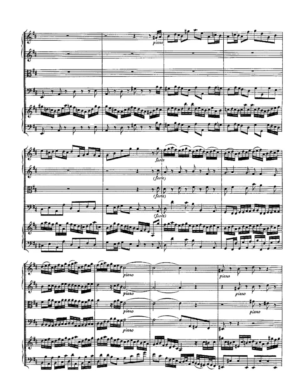 Harpsichd Concerto in D Maj BWV 1054（D大调第三号古钢琴协奏曲·总谱）