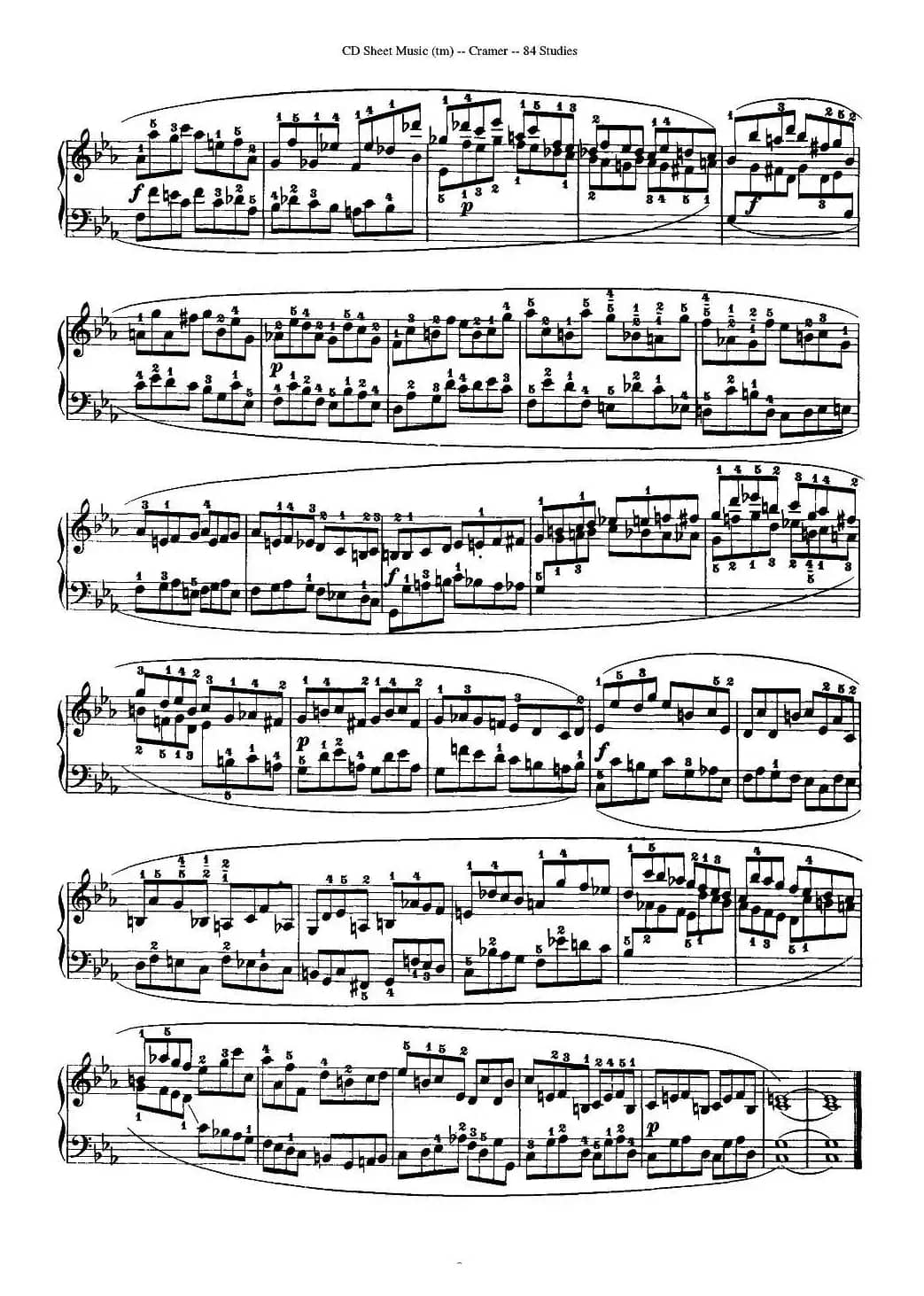 Cramer - 84 exercices（1—5）（克拉莫84首钢琴练习曲）