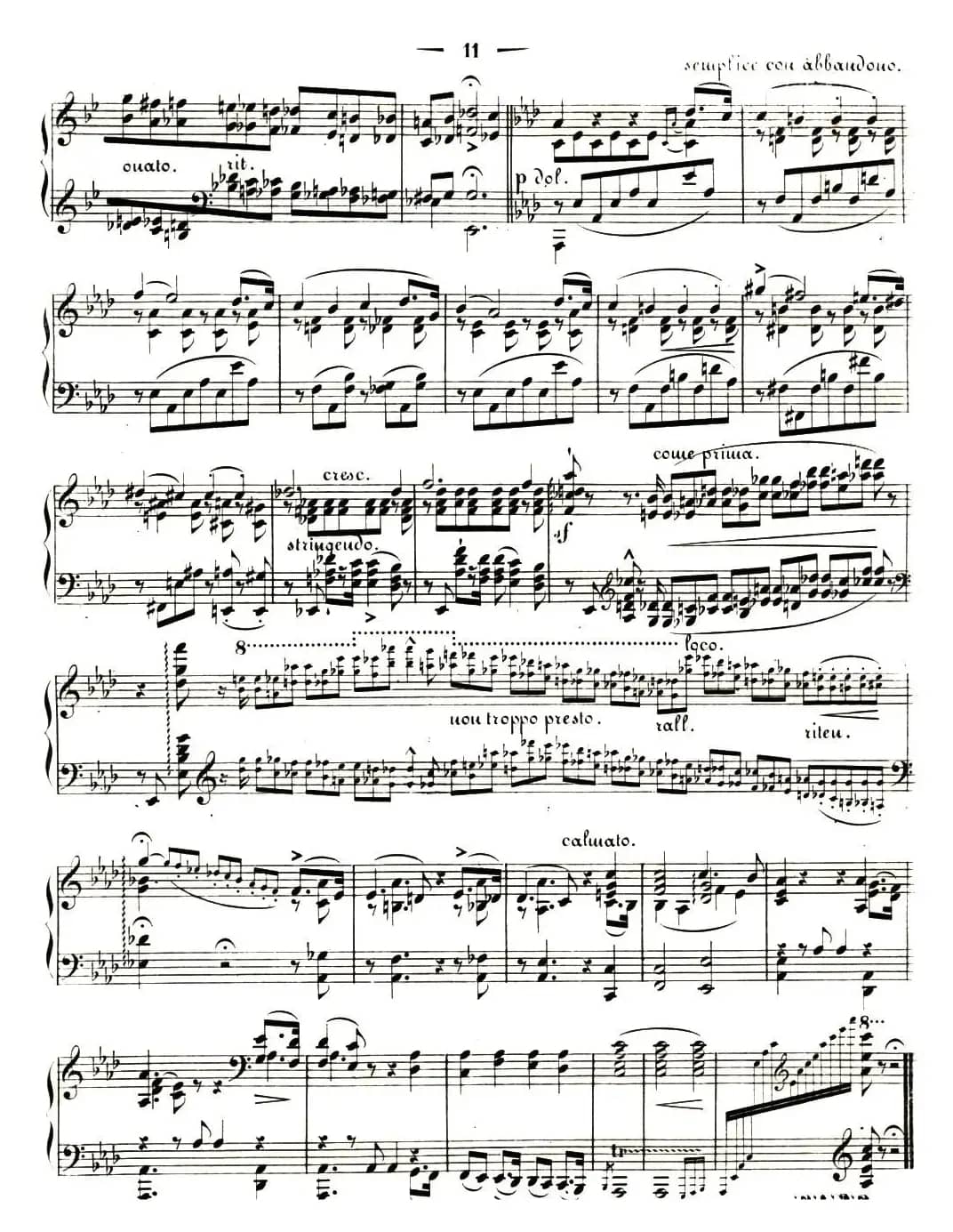 李斯特音乐会练习曲 S144（1 悲歌 降A大调 S144 Il）