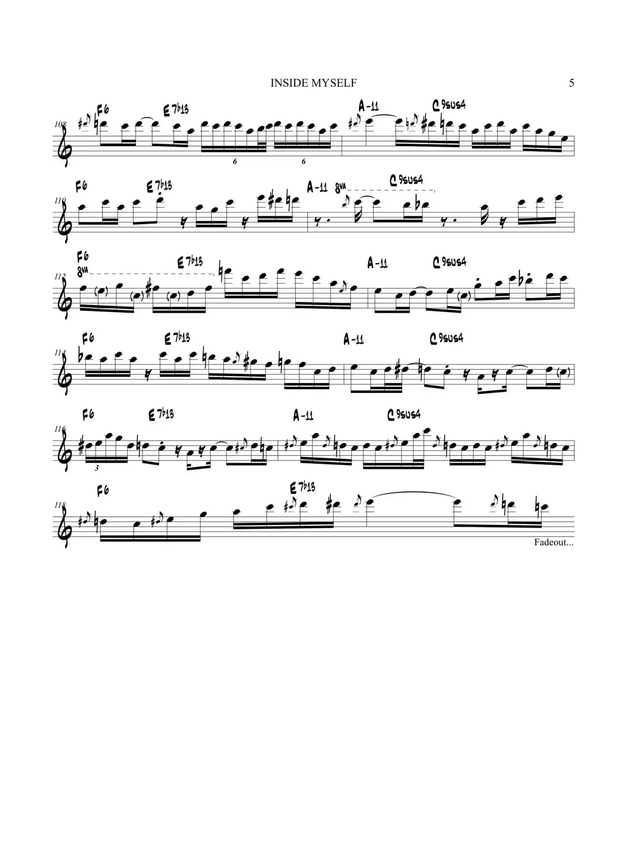 In side My self（中音萨克斯）