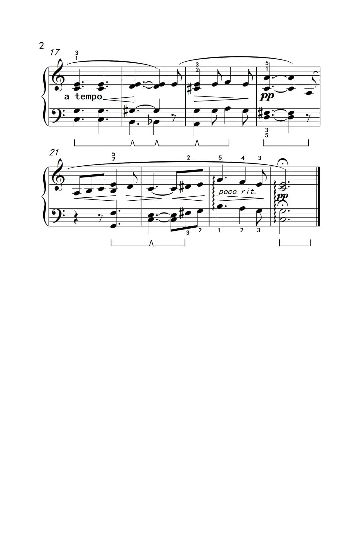 夜曲（约翰·汤普森 成人钢琴教程 第二册）