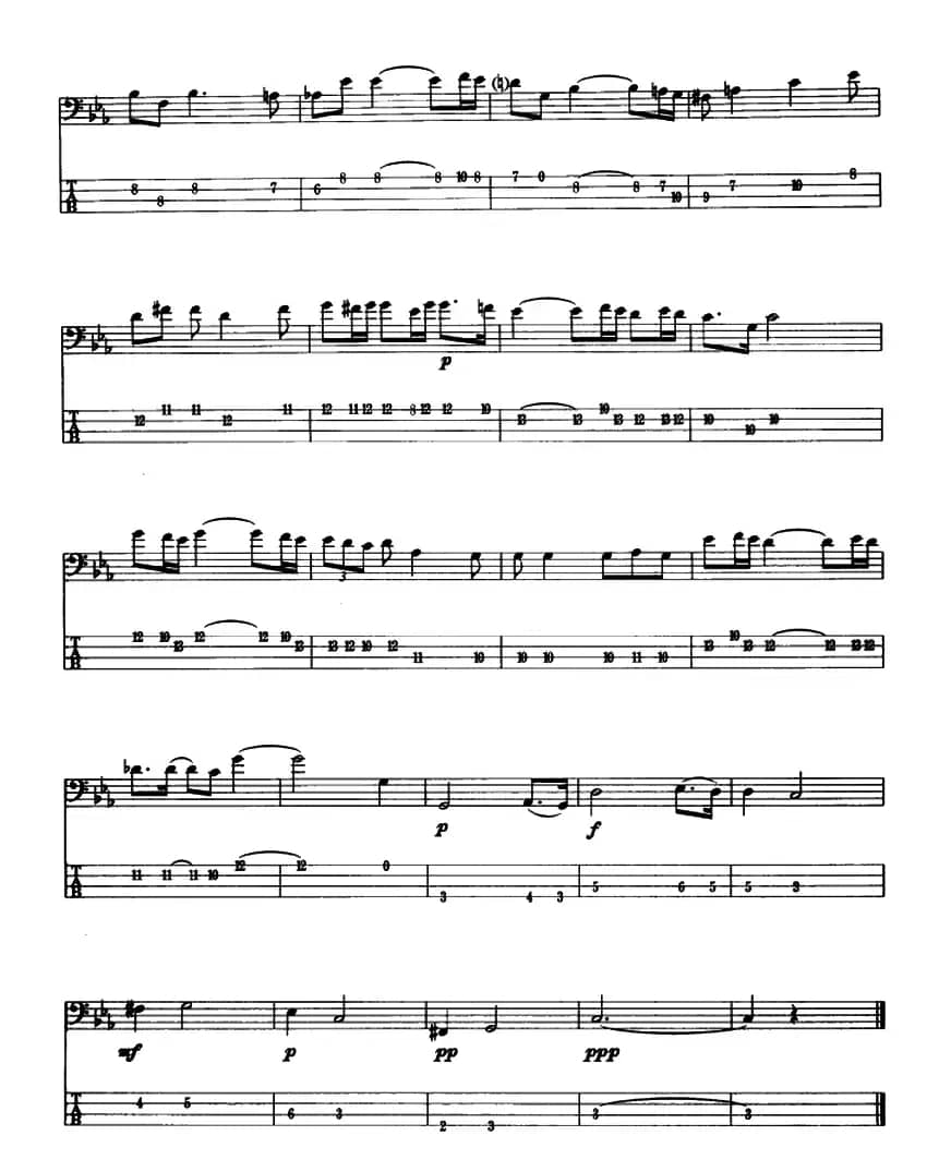 电贝司专业等级第五级(三、自选曲目)