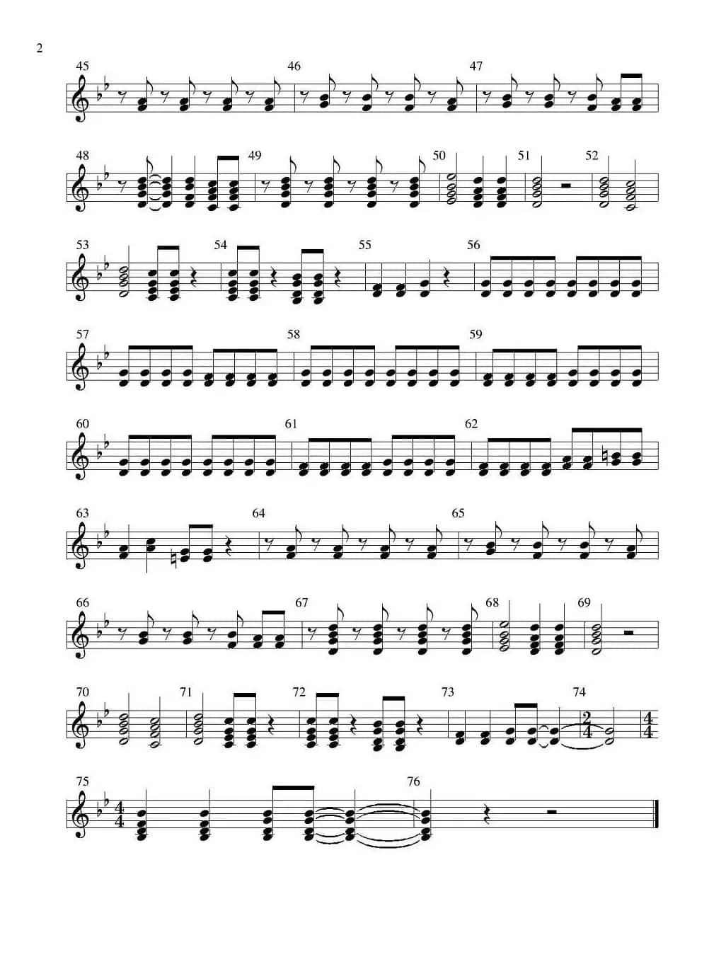 老司机（管弦乐队分谱—管乐部分）