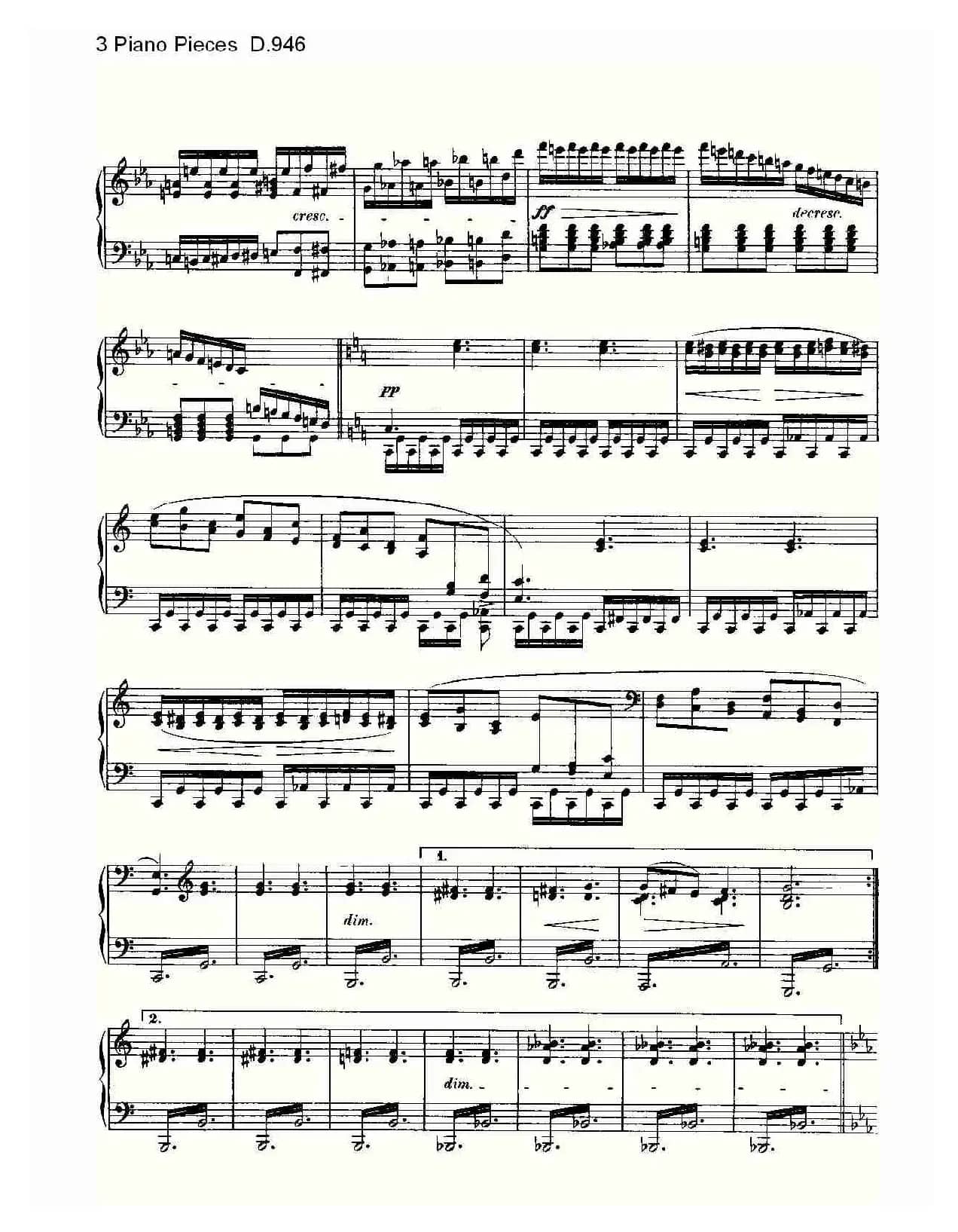 3 Piano Pieces D.946（钢琴三联奏D.946）