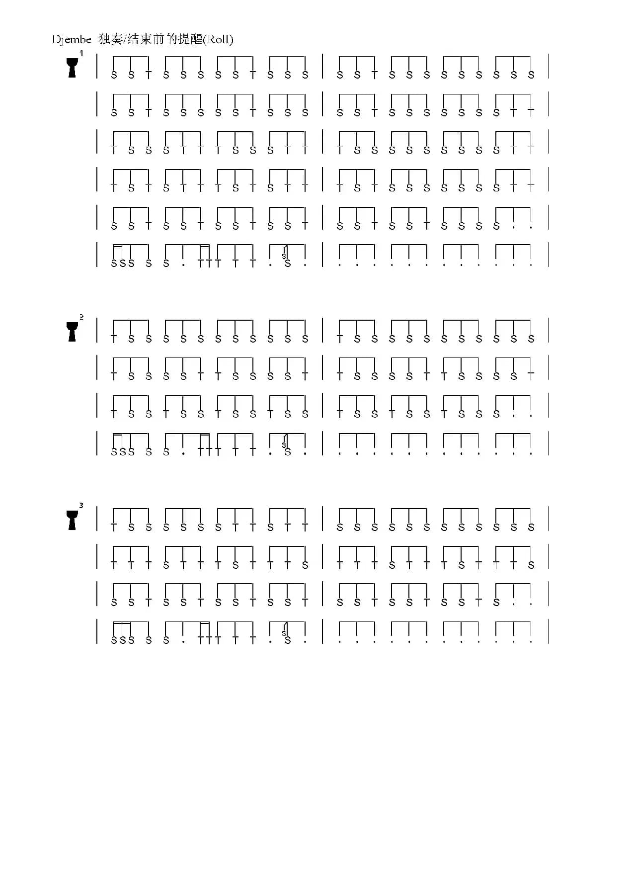 Könöwoulen I（非洲手鼓谱）
