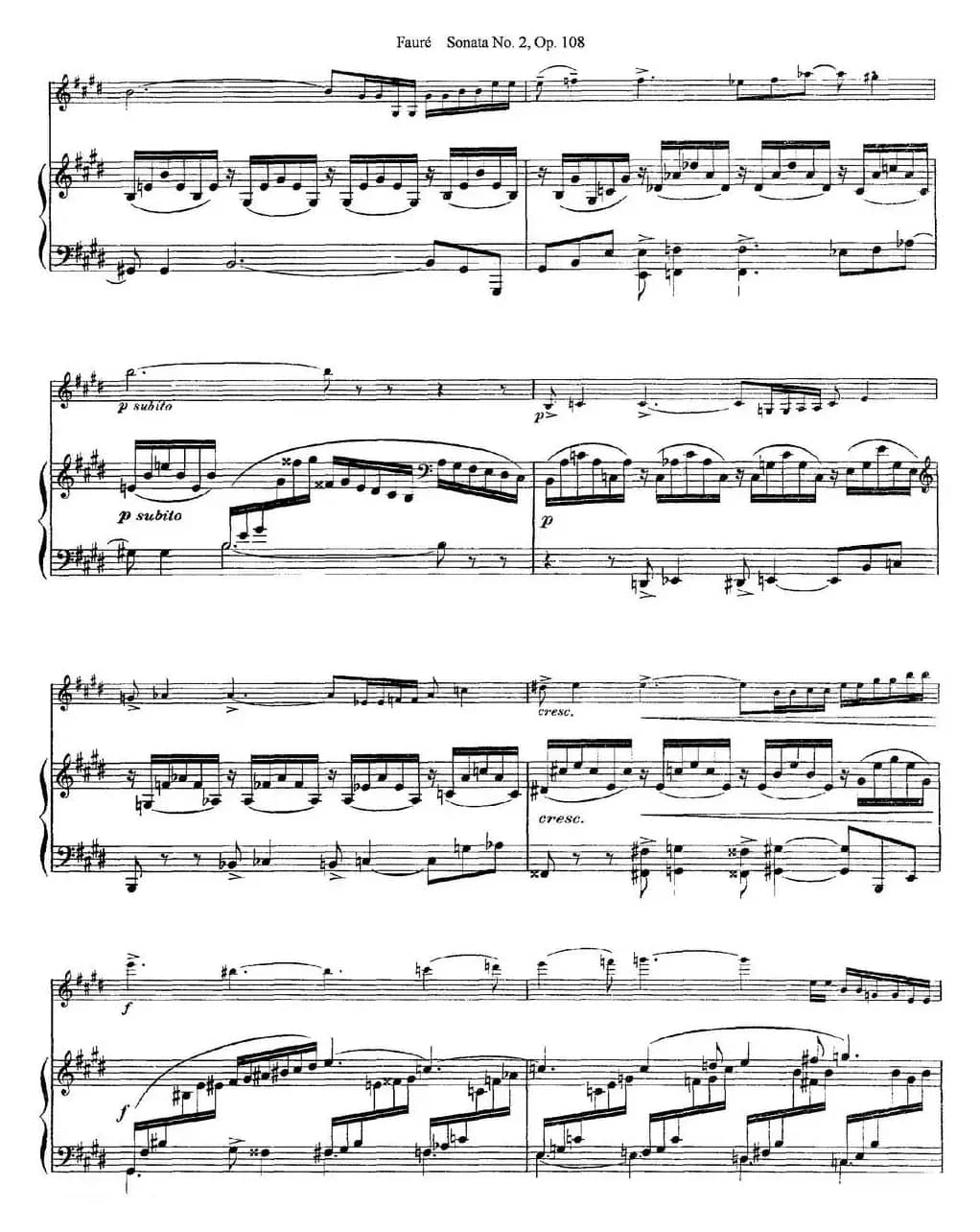 Violin Sonata No.2 Op.108（小提琴+钢琴伴奏）