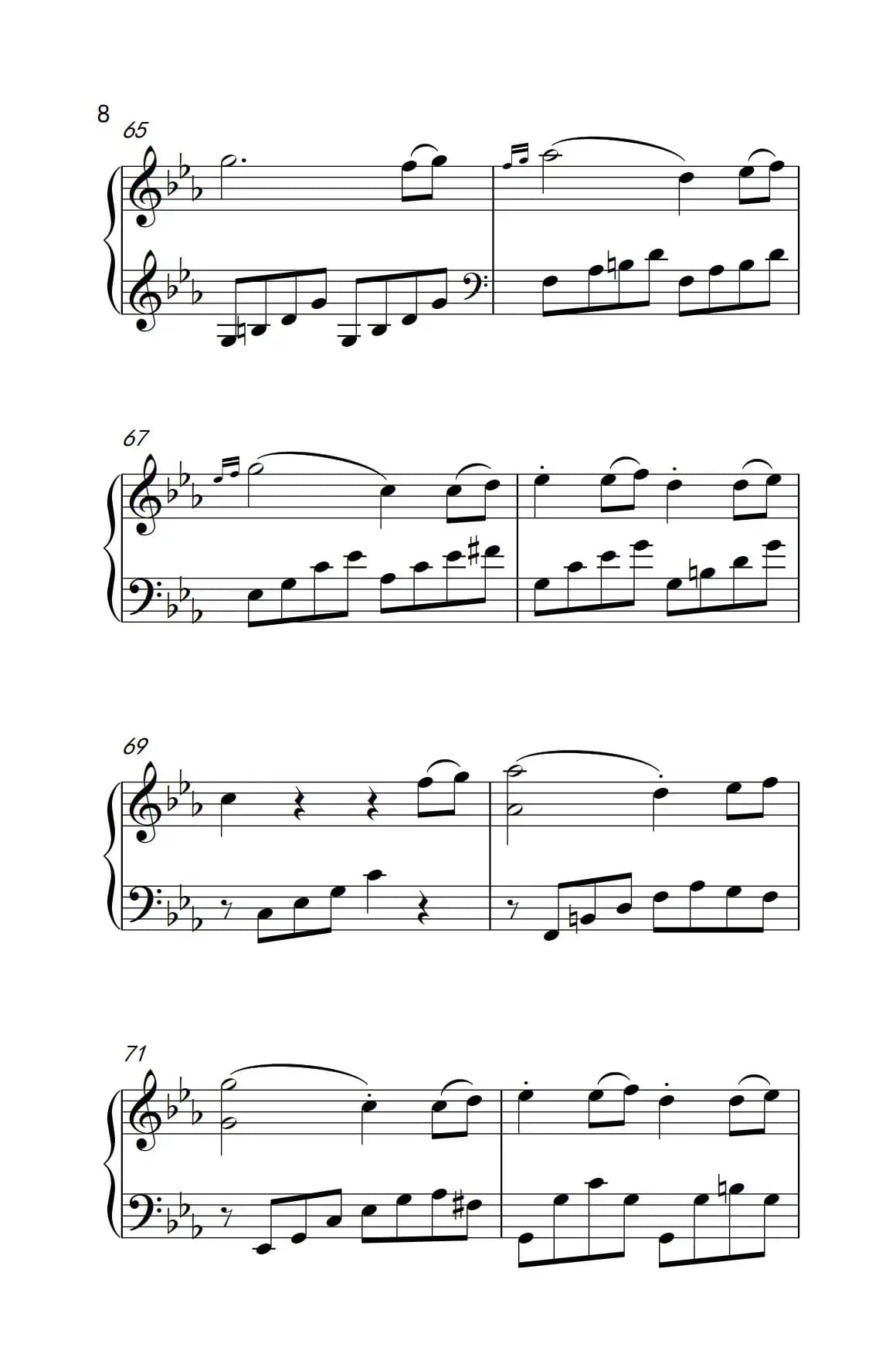 第八钢琴奏鸣曲（悲怆） 快板的回旋曲