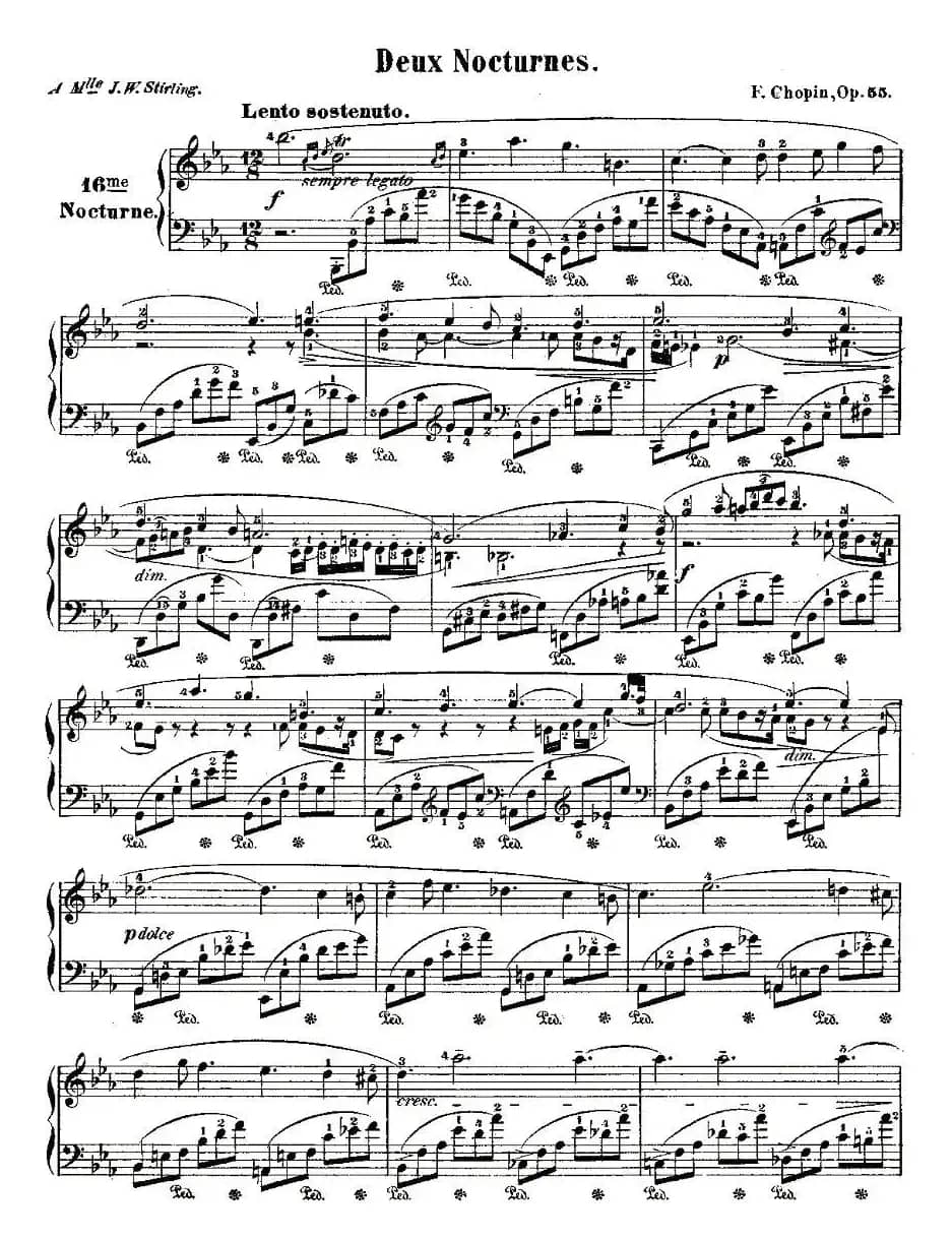 降E大调夜曲Op.55－2（Deux  Nocturnes）