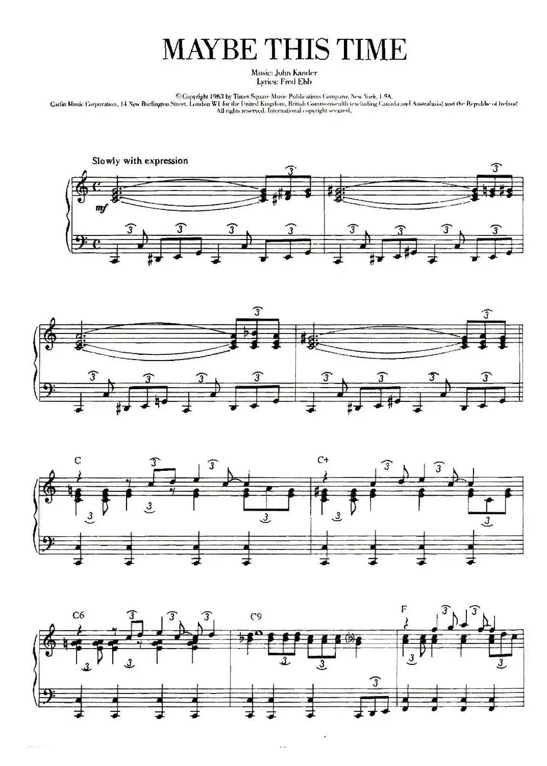 100首欧美流行歌曲钢琴独奏：MAYBE THIS TIME