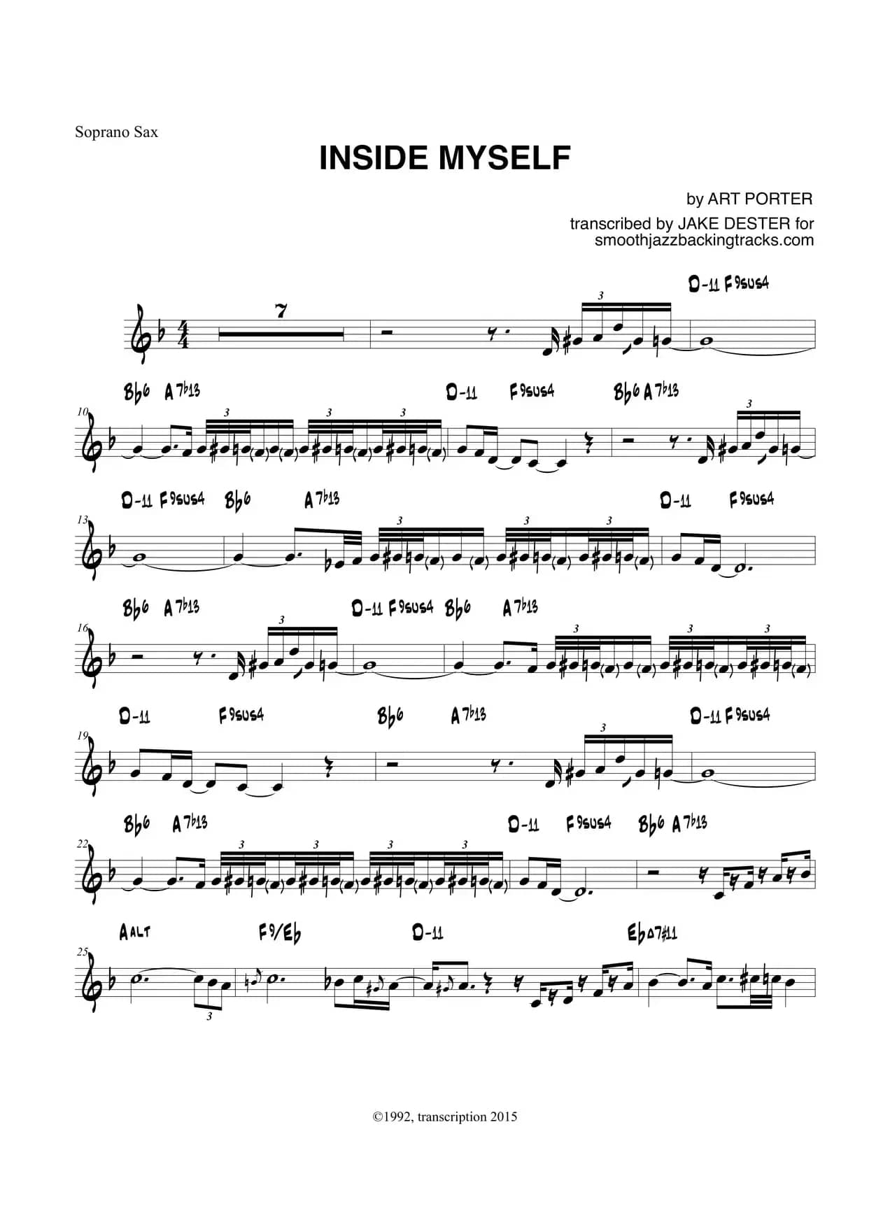 In side My self（高音萨克斯）