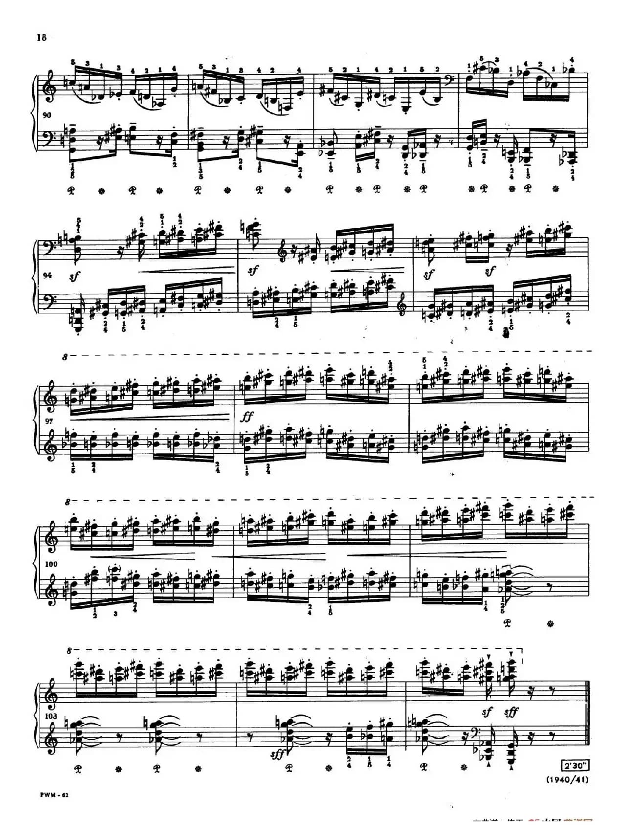 Two Studies(2首练习曲 2. 不过分的快板)