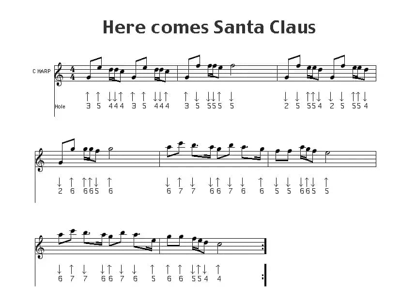Here comes Santa Claus（圣诞老人来了）（布鲁斯）