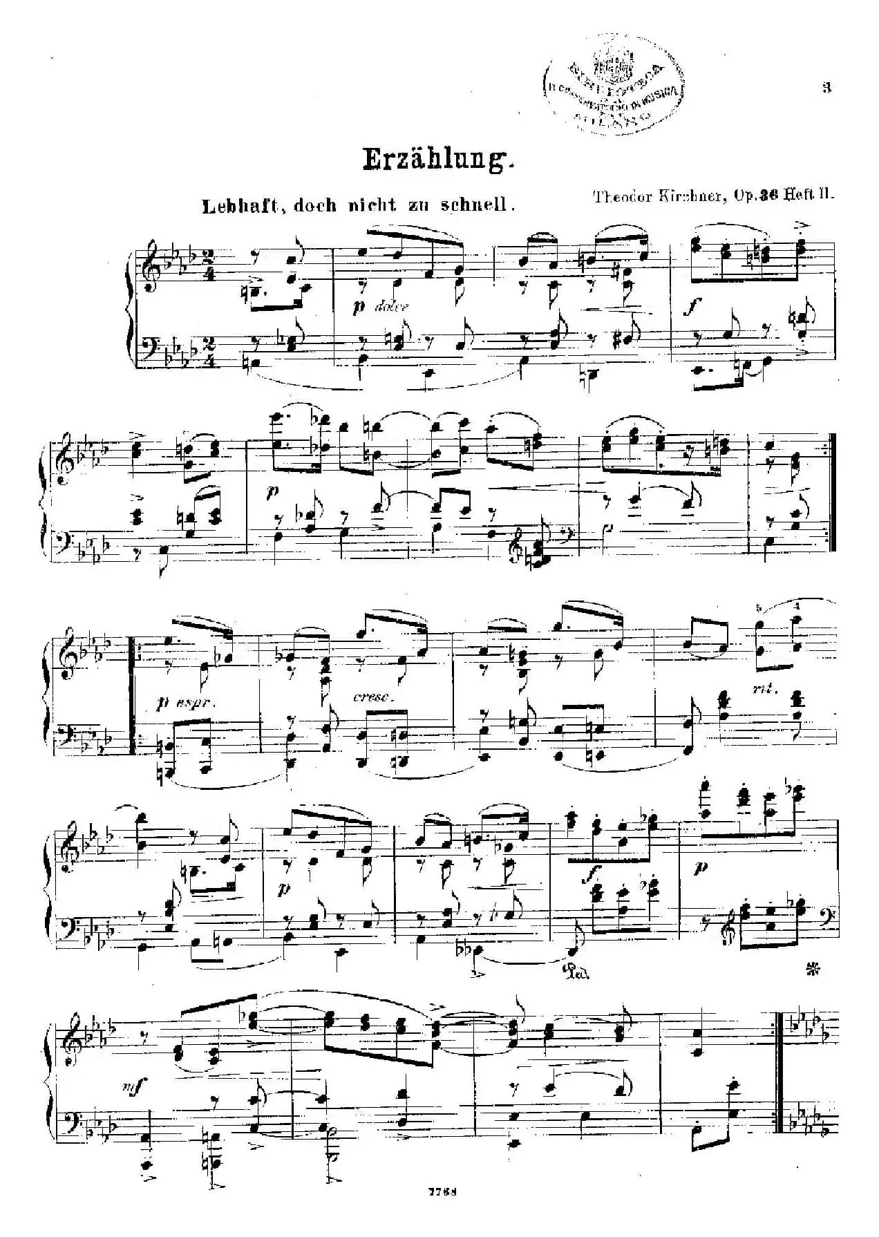 Phantasien Am Clavier Op.36（幻想曲集·第四首）