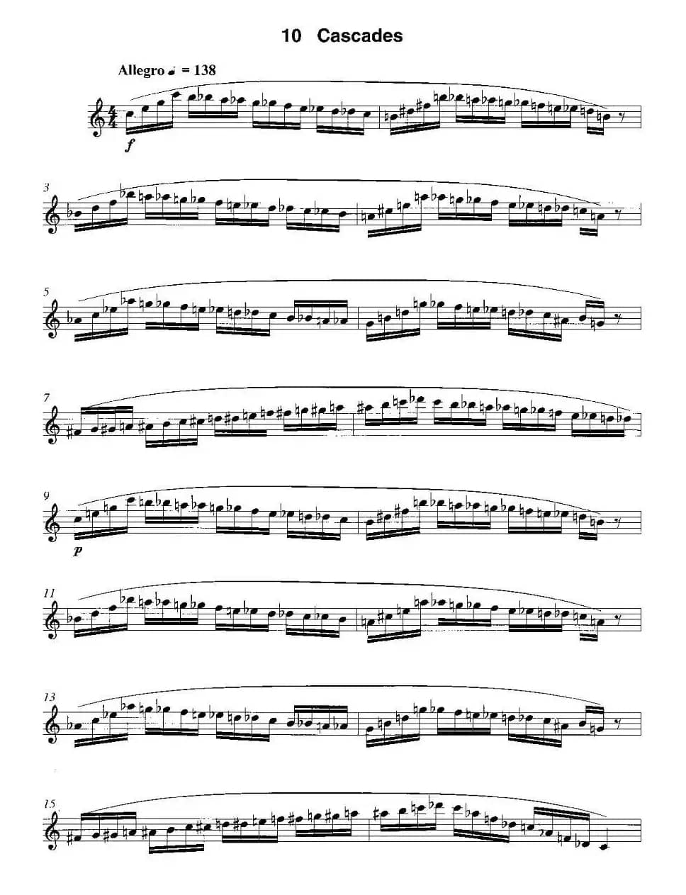 Cascades（12首现代风格练习曲之10）