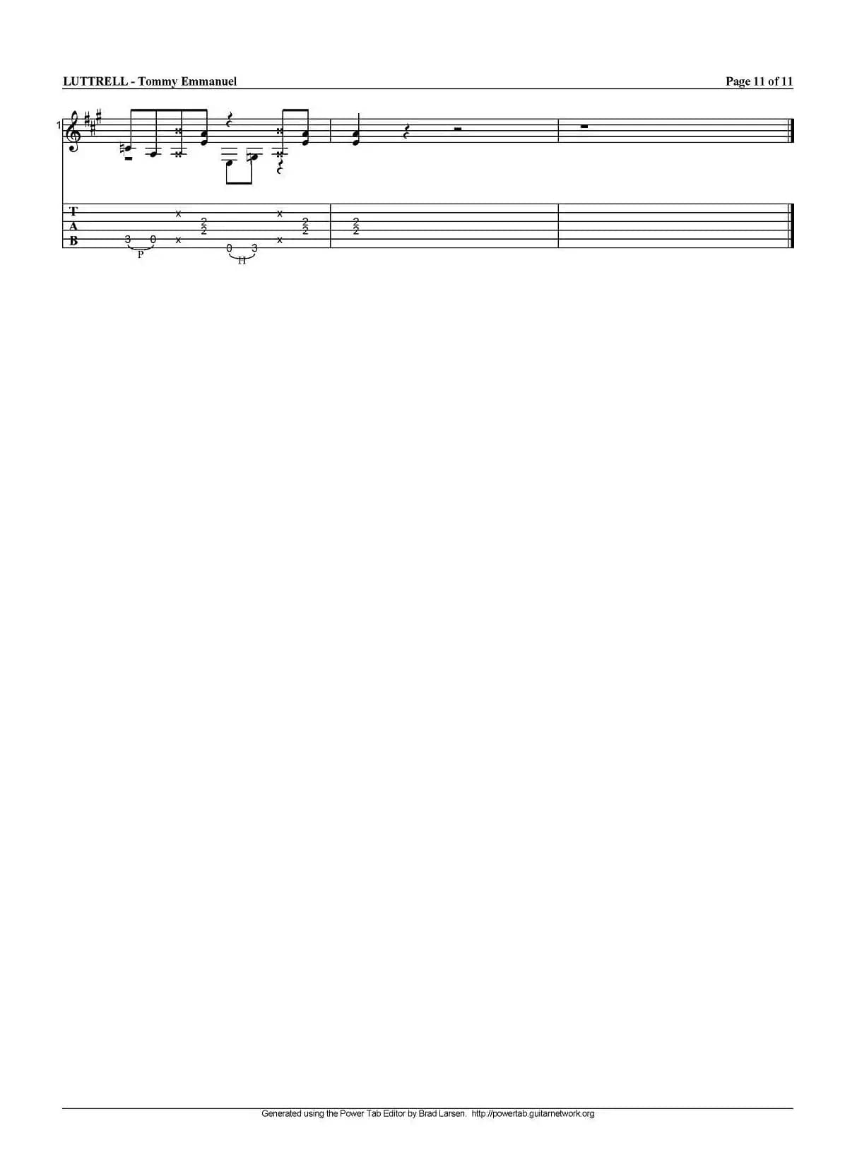 tommy emmanuel：luttrell（指弹吉他）