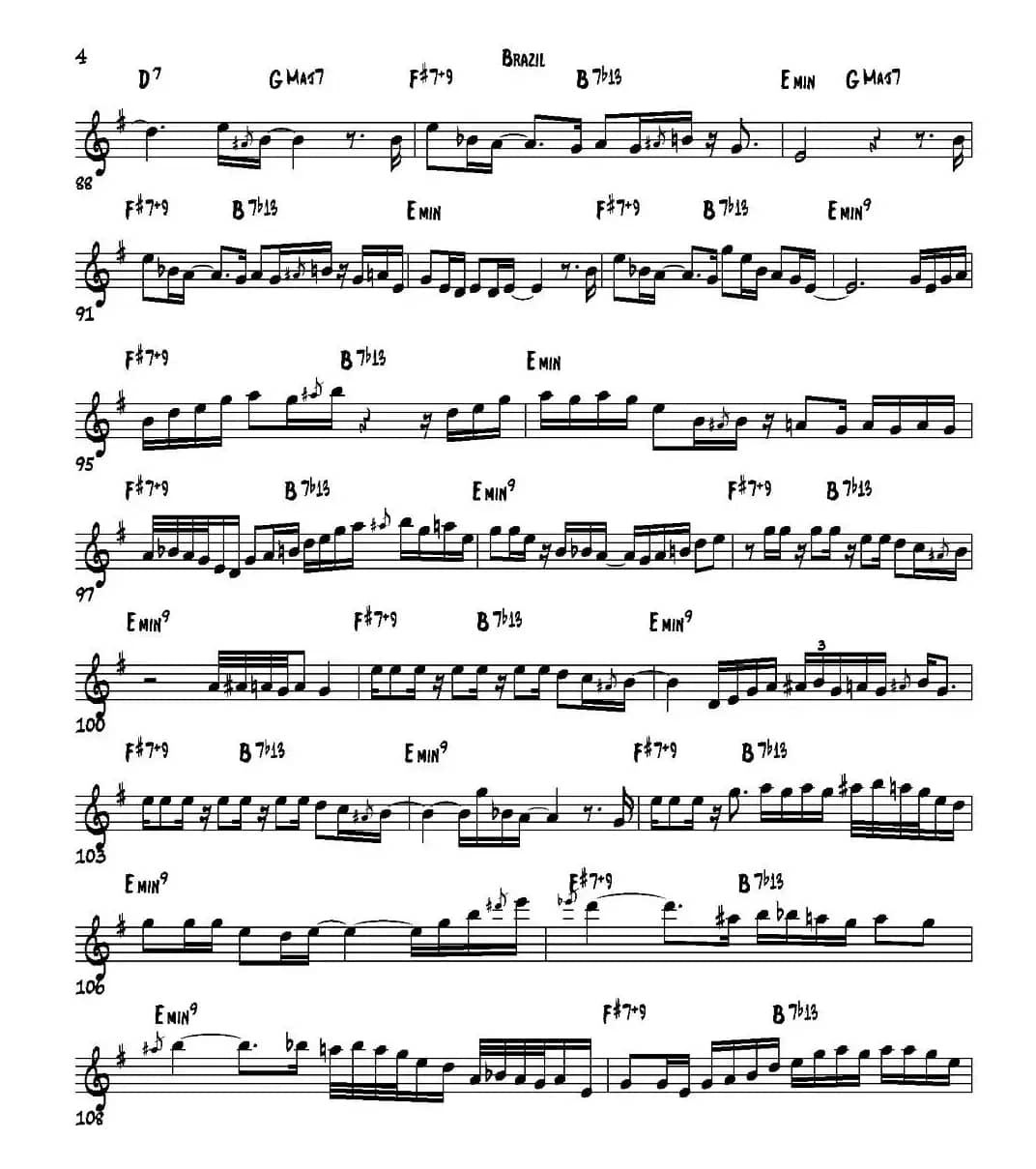 Brazil（高音萨克斯）