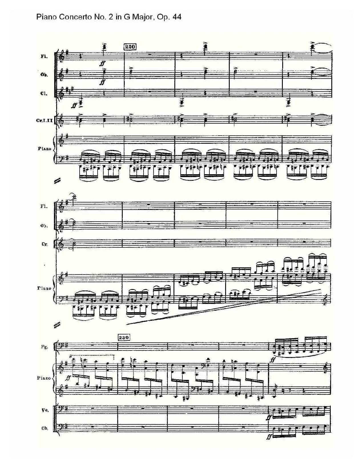 G大调第二钢琴协奏曲, Op.44第三乐章（一）