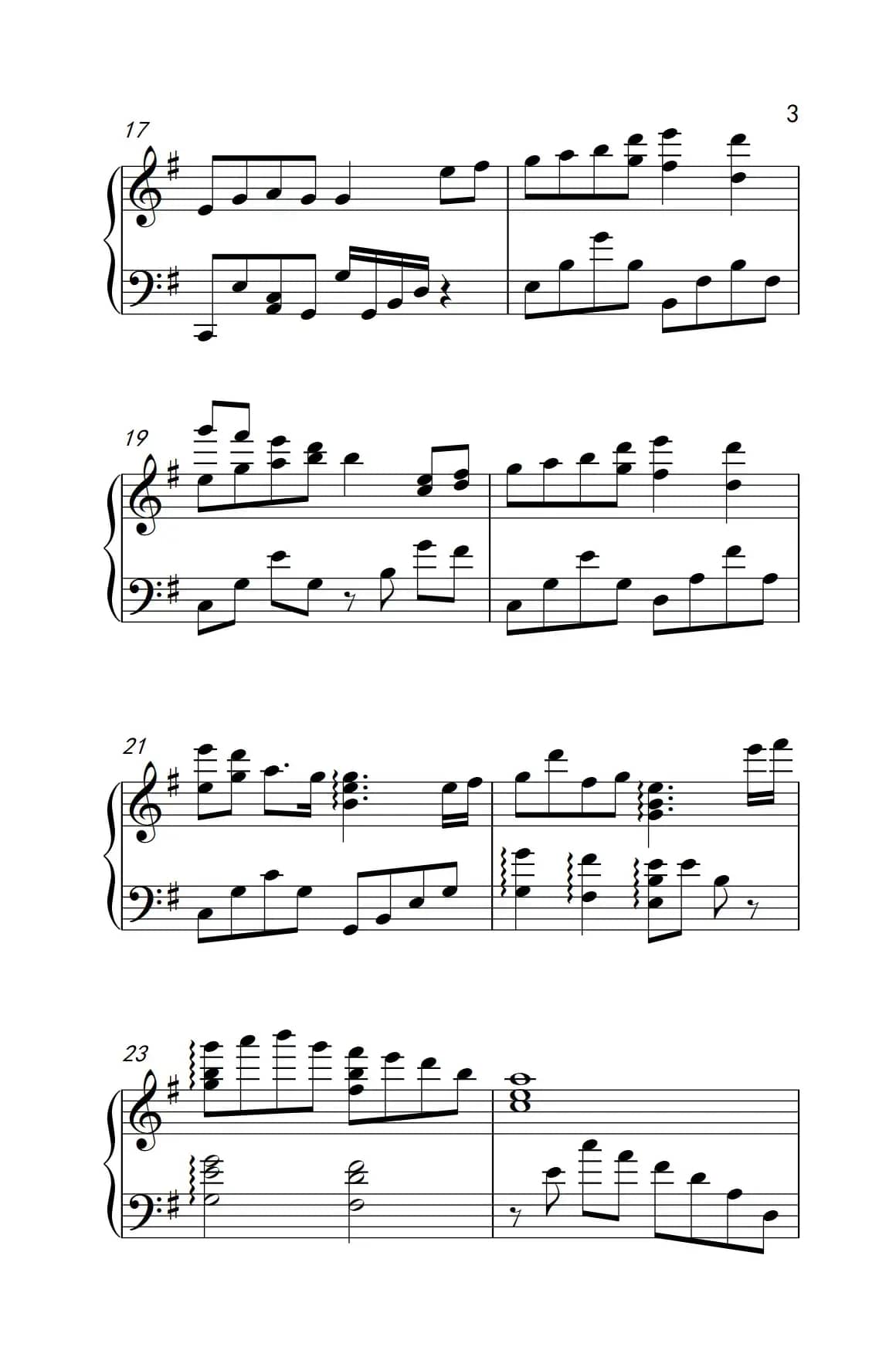 美丽的神话（《弹吧音教》制谱版）