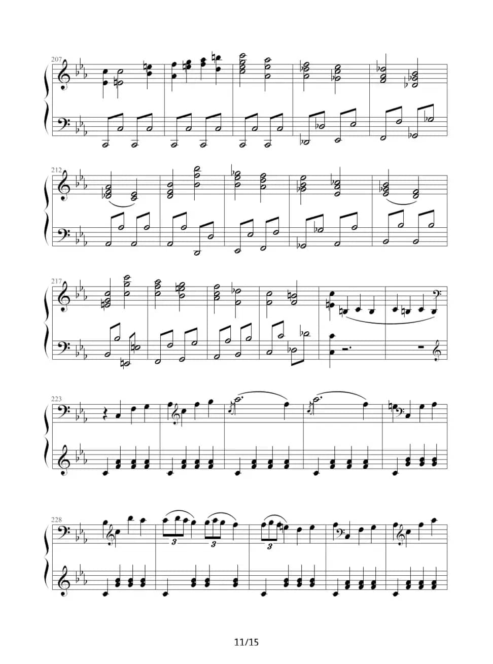 c小调第八钢琴奏鸣曲第一乐章（作品13号“悲怆”）