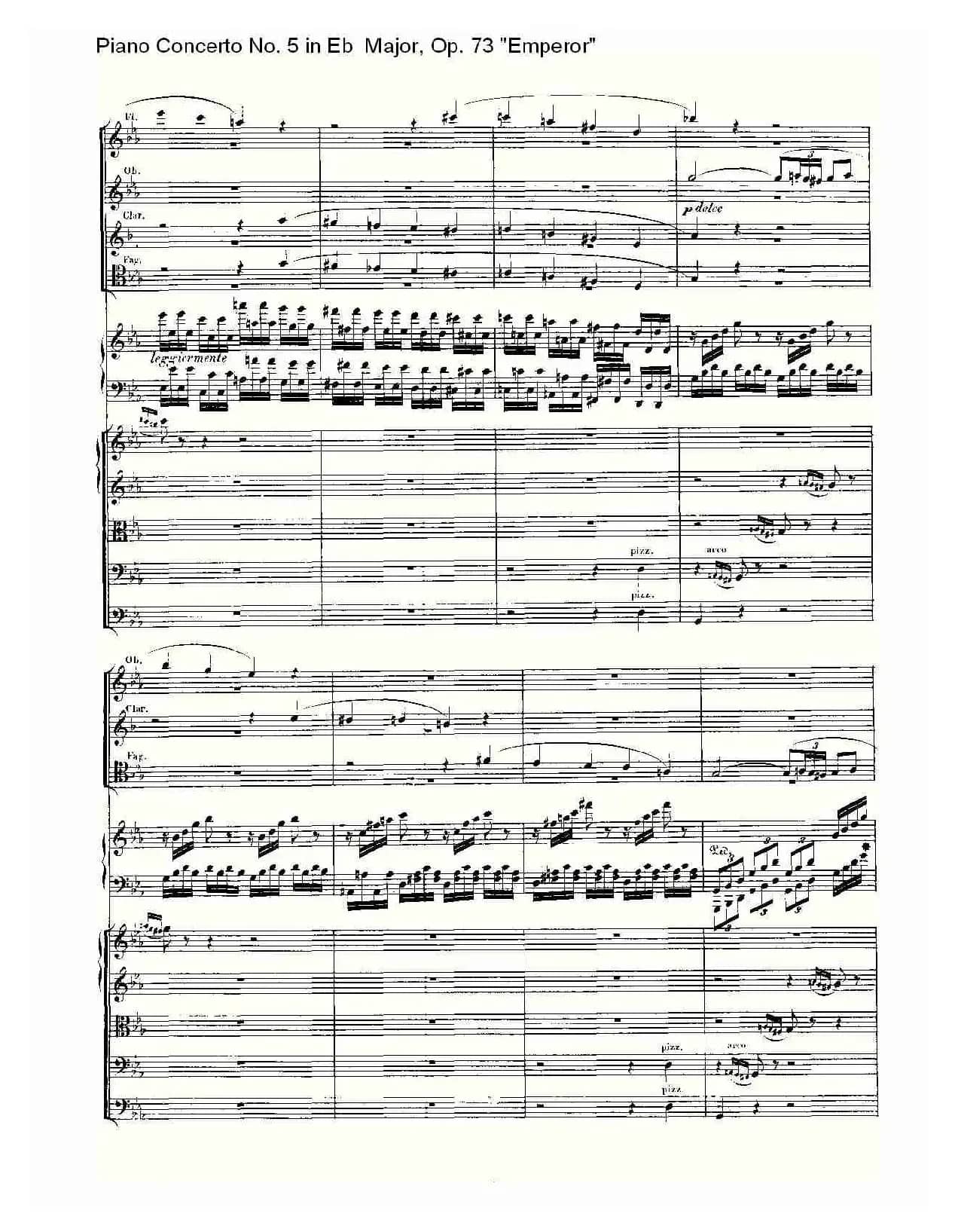 Eb大调钢琴第五协奏曲 Op.73“皇帝” 第一乐章（一）