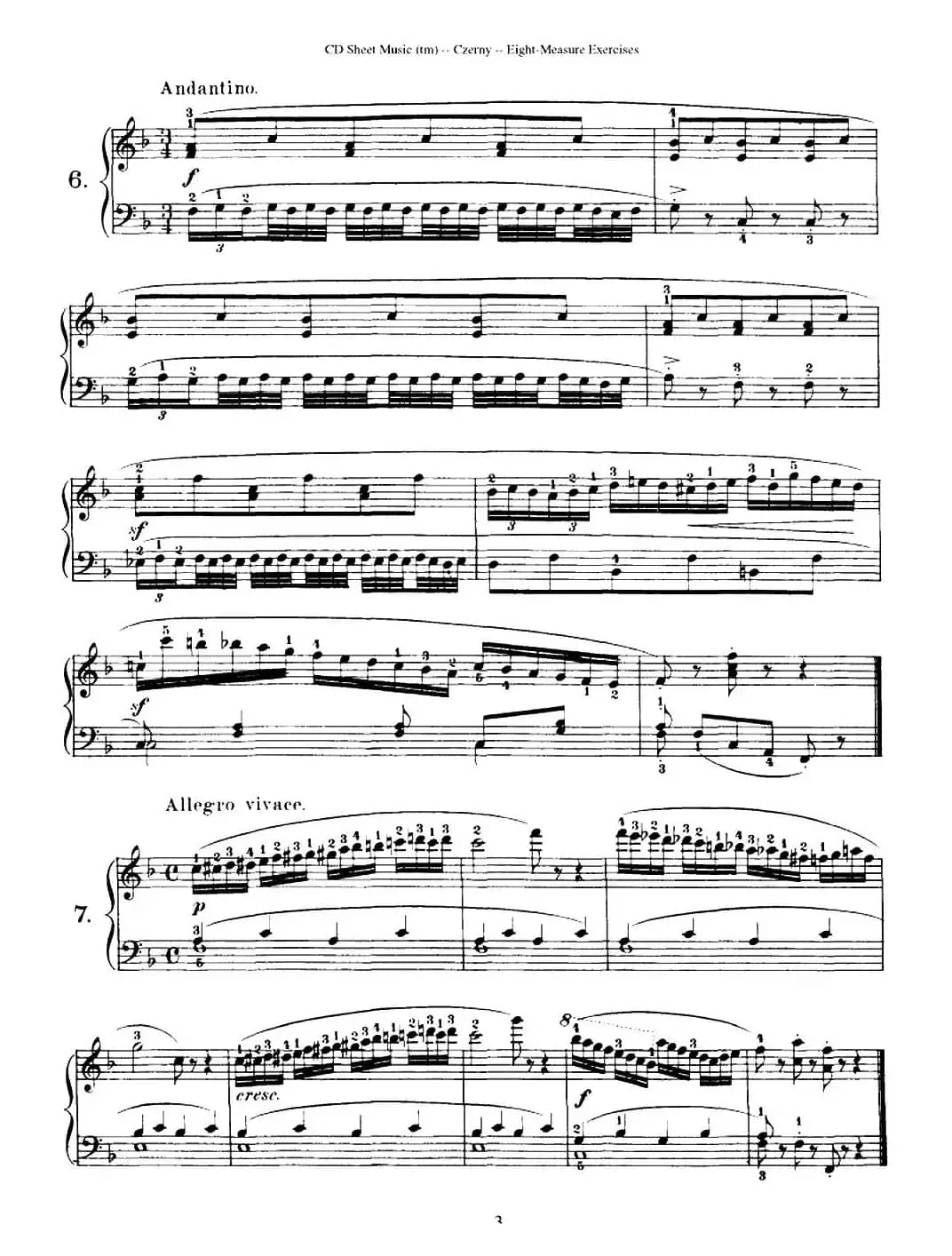 160 Eight- Measure Exercises.Op.821（车尔尼160首钢琴八小节练习曲（1——18））