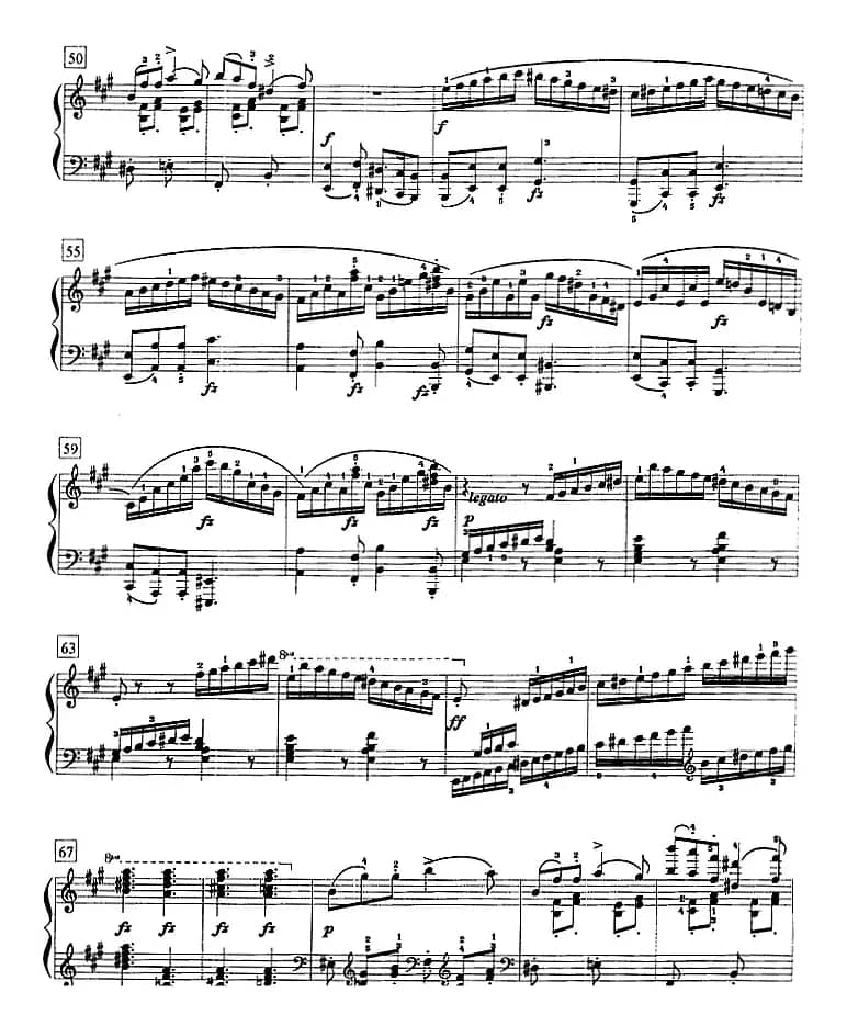 钢琴教程第八级 大型乐曲（A大调奏鸣曲 Op.120 第三乐章）