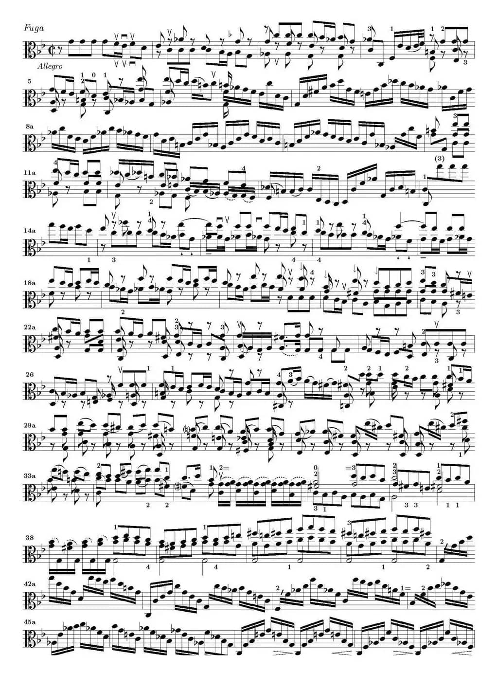 Bach Sonata BWV1001（无伴奏小提琴组曲）