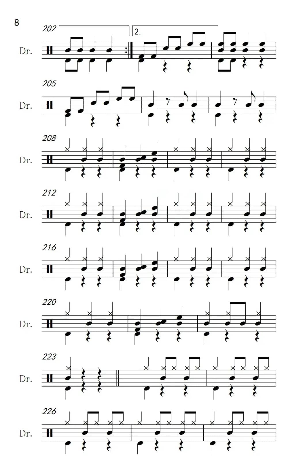 [法]溜冰圆舞曲（架子鼓谱）